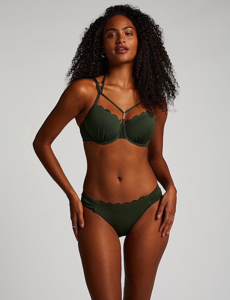 Hunkemöller - Scallop rio b - bikinibriefs - khaki - 0