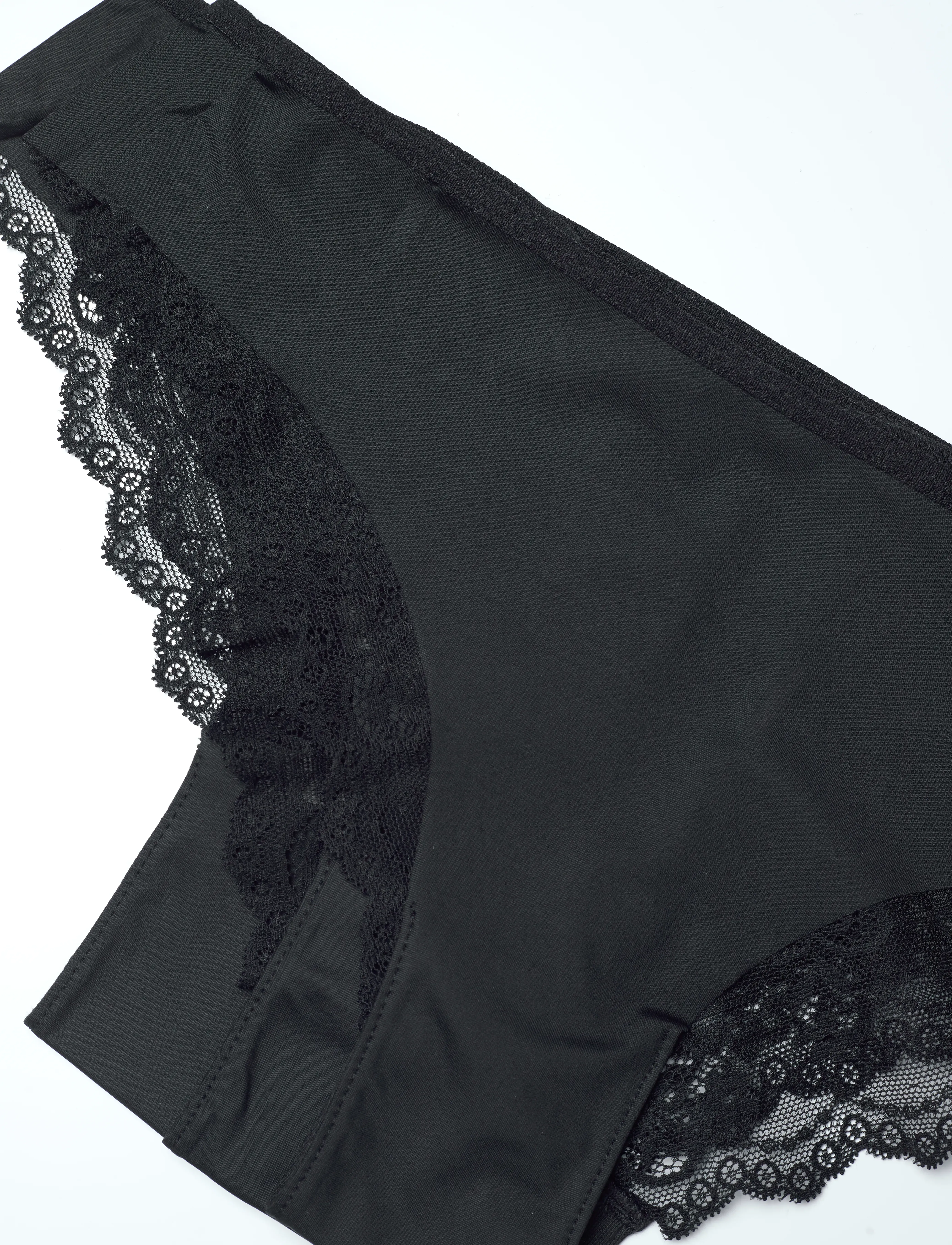 Hunkemöller - 3-pack Invisible Brasilian Lace Back - brazilian trusser - black - 1