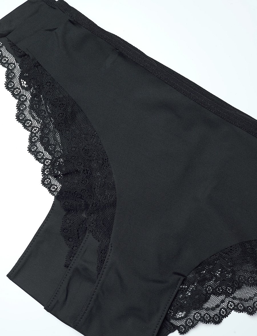 Hunkemöller - 3-pack Invisible Brasilian Lace Back - brazilian slips - black - 1