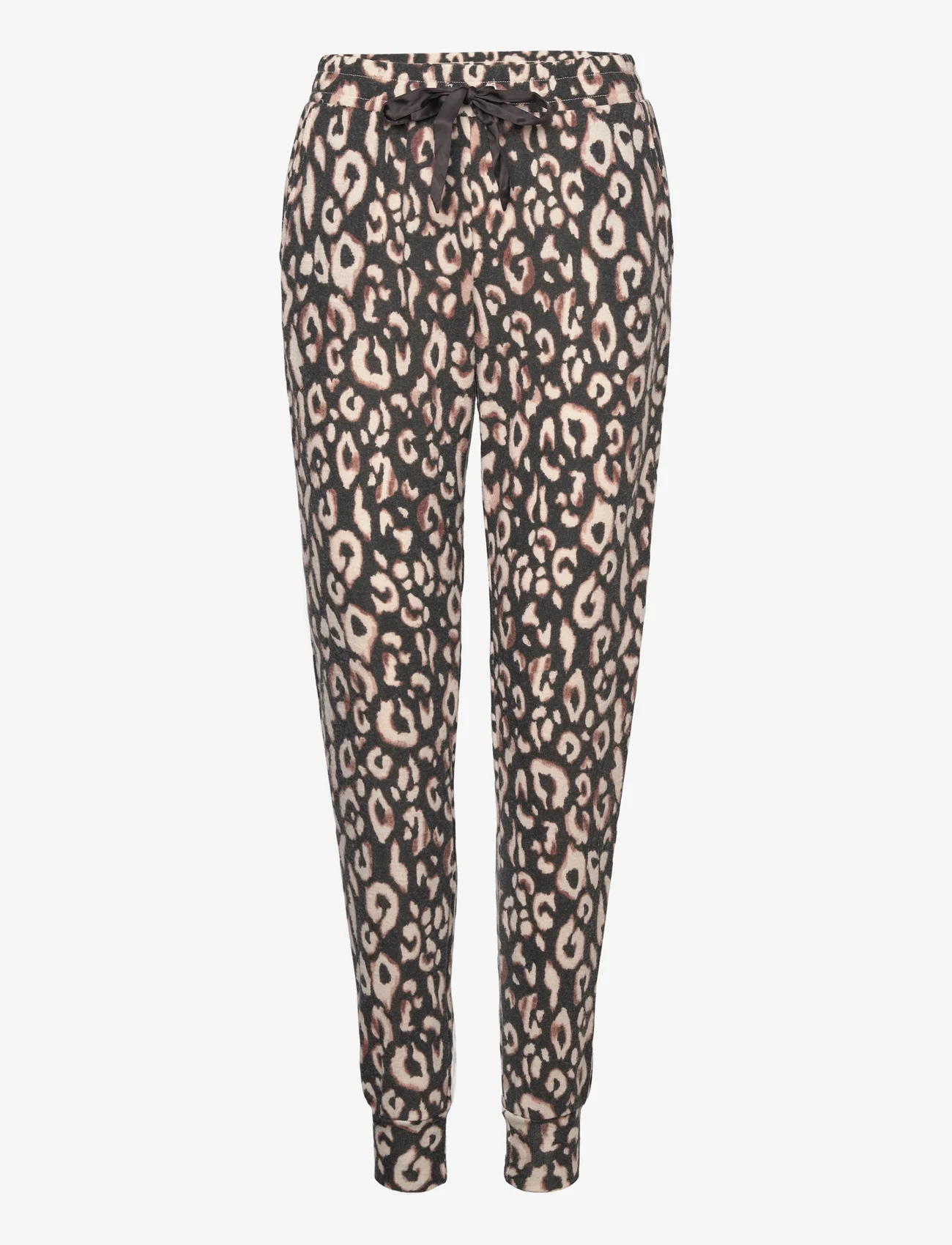 Hunkemöller - Pant Brushed Jersey Leopard - spodnie od piżamy - black - 1