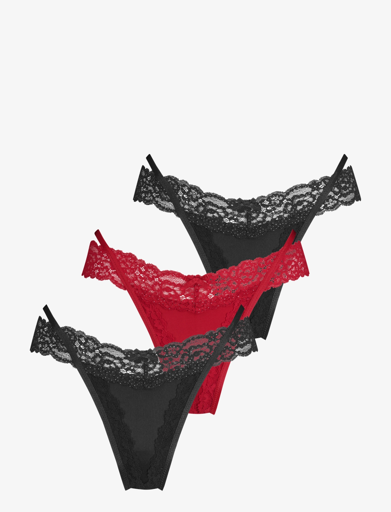 Hunkemöller - 3-Pack Willow ULV String - caviar - 0