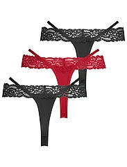 Hunkemöller - 3-Pack Willow ULV String - lowest prices - caviar - 6