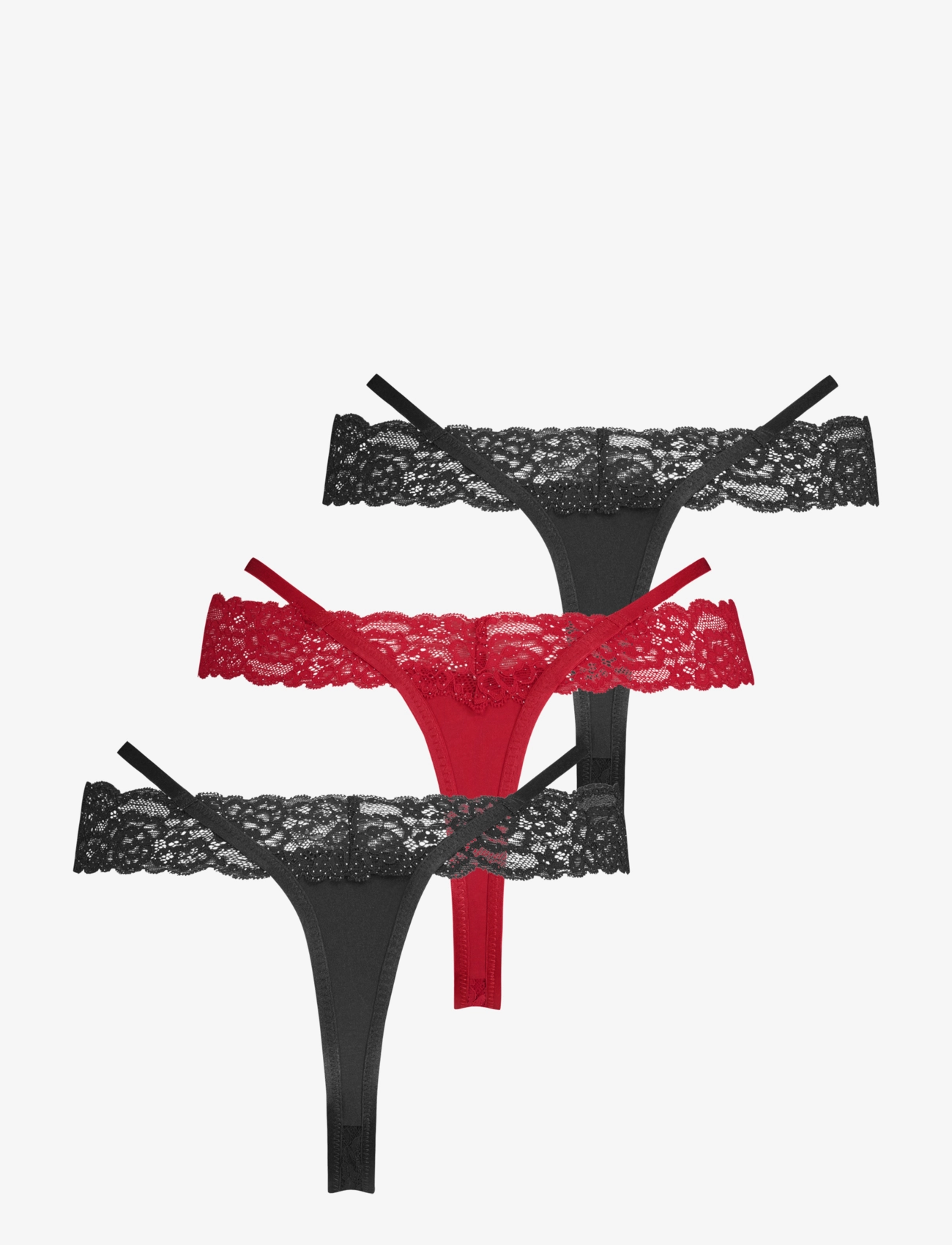 Hunkemöller - 3-Pack Willow ULV String - caviar - 1
