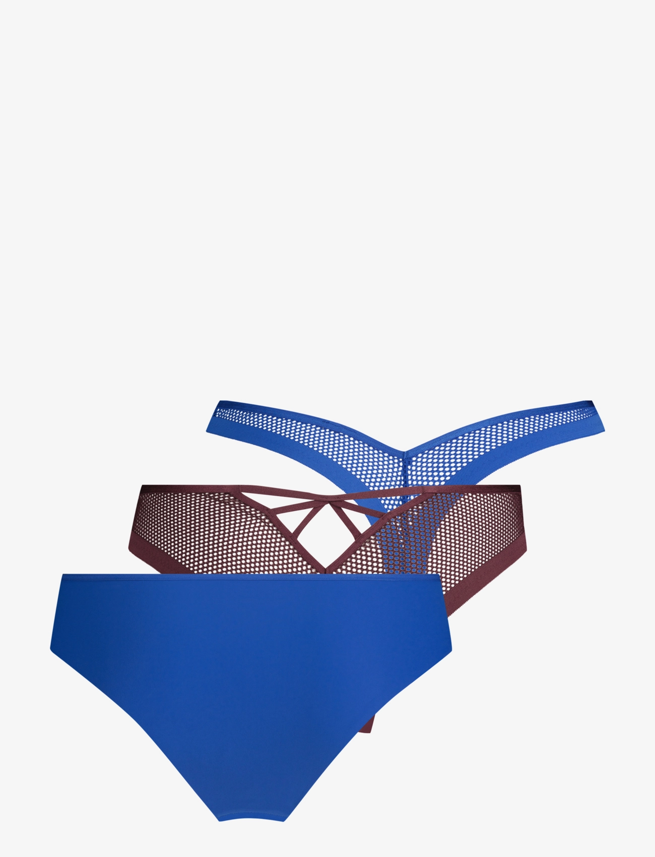 Hunkemöller - 3-Pack Invisible bras fishnet - nautical blue - 1
