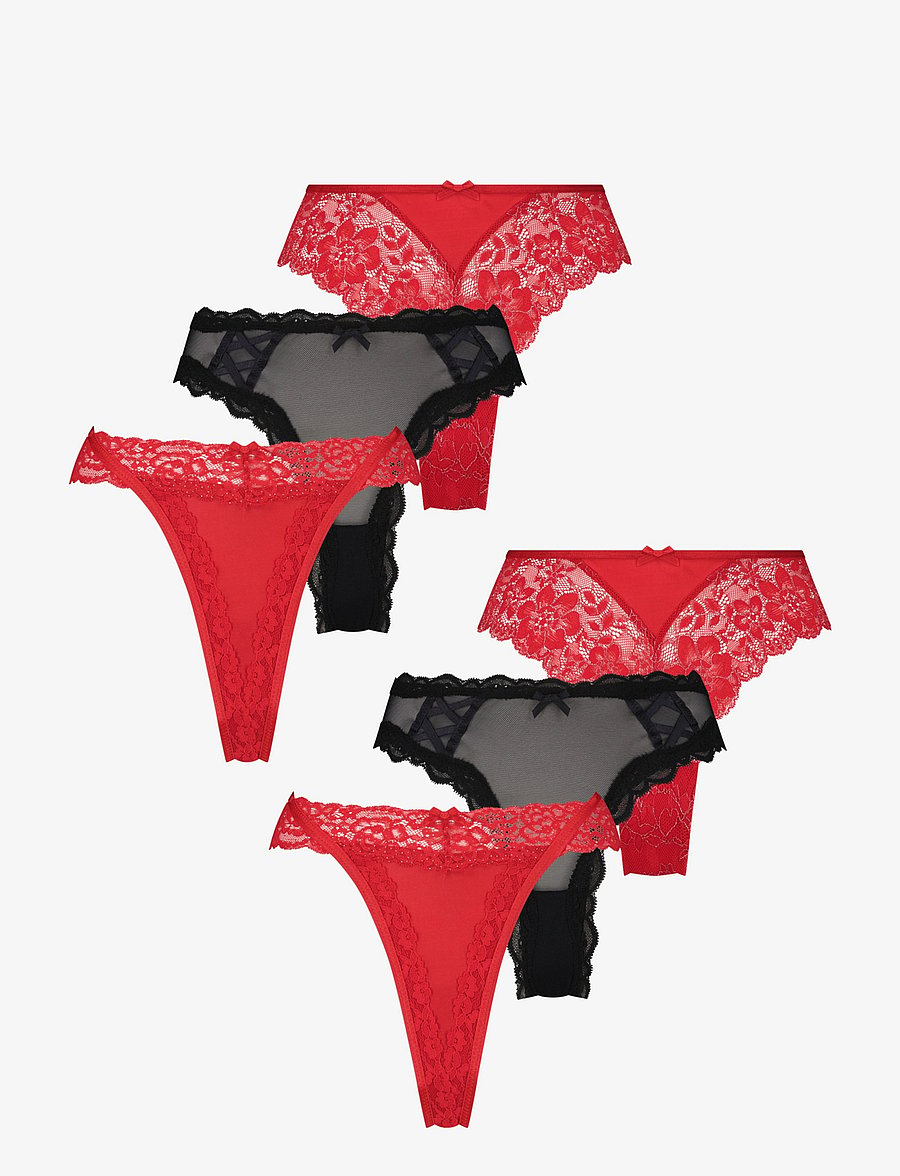 Hunkemöller - 6-Pack Freja HL Bras - tango red - 0