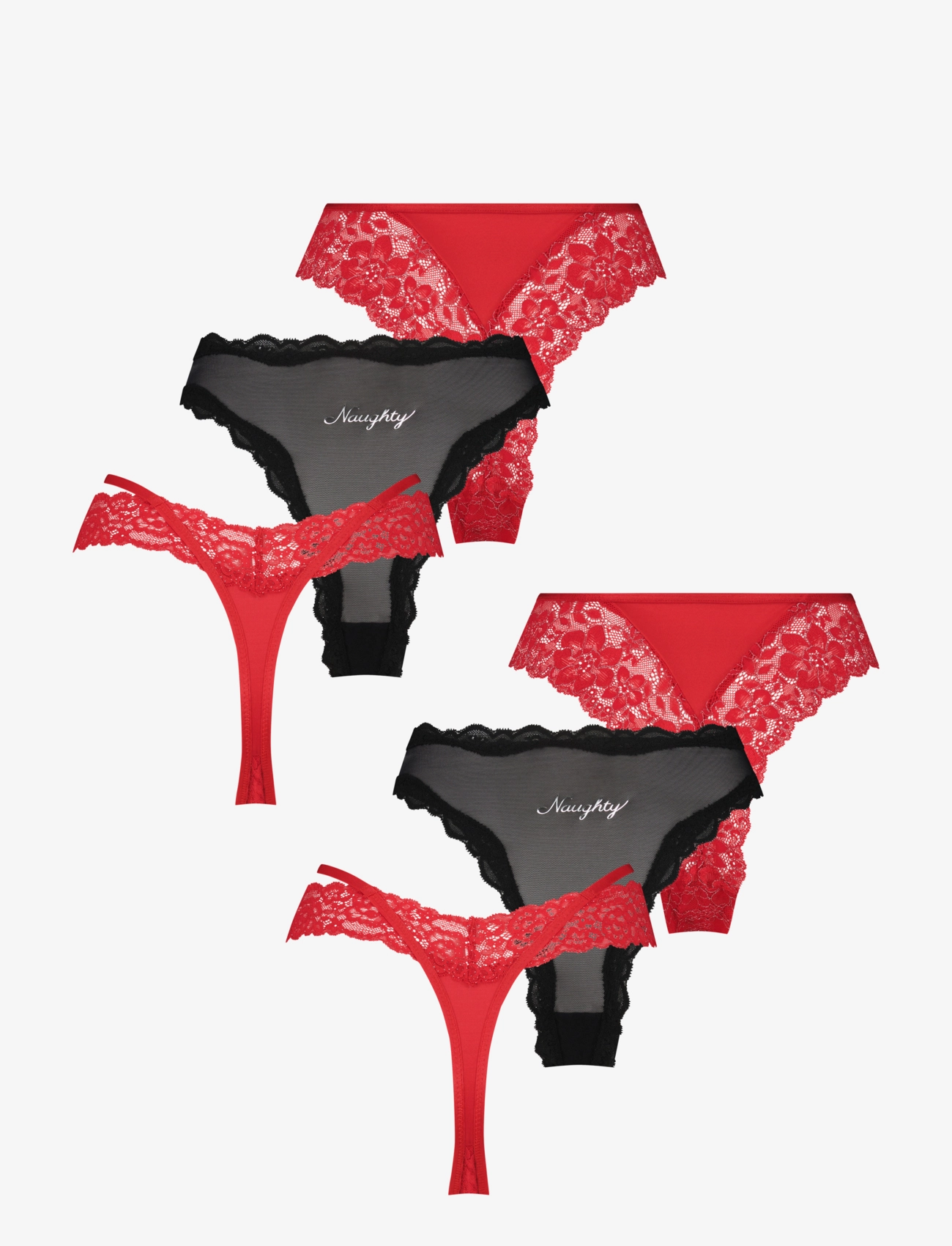 Hunkemöller - 6-Pack Freja HL Bras - tango red - 1