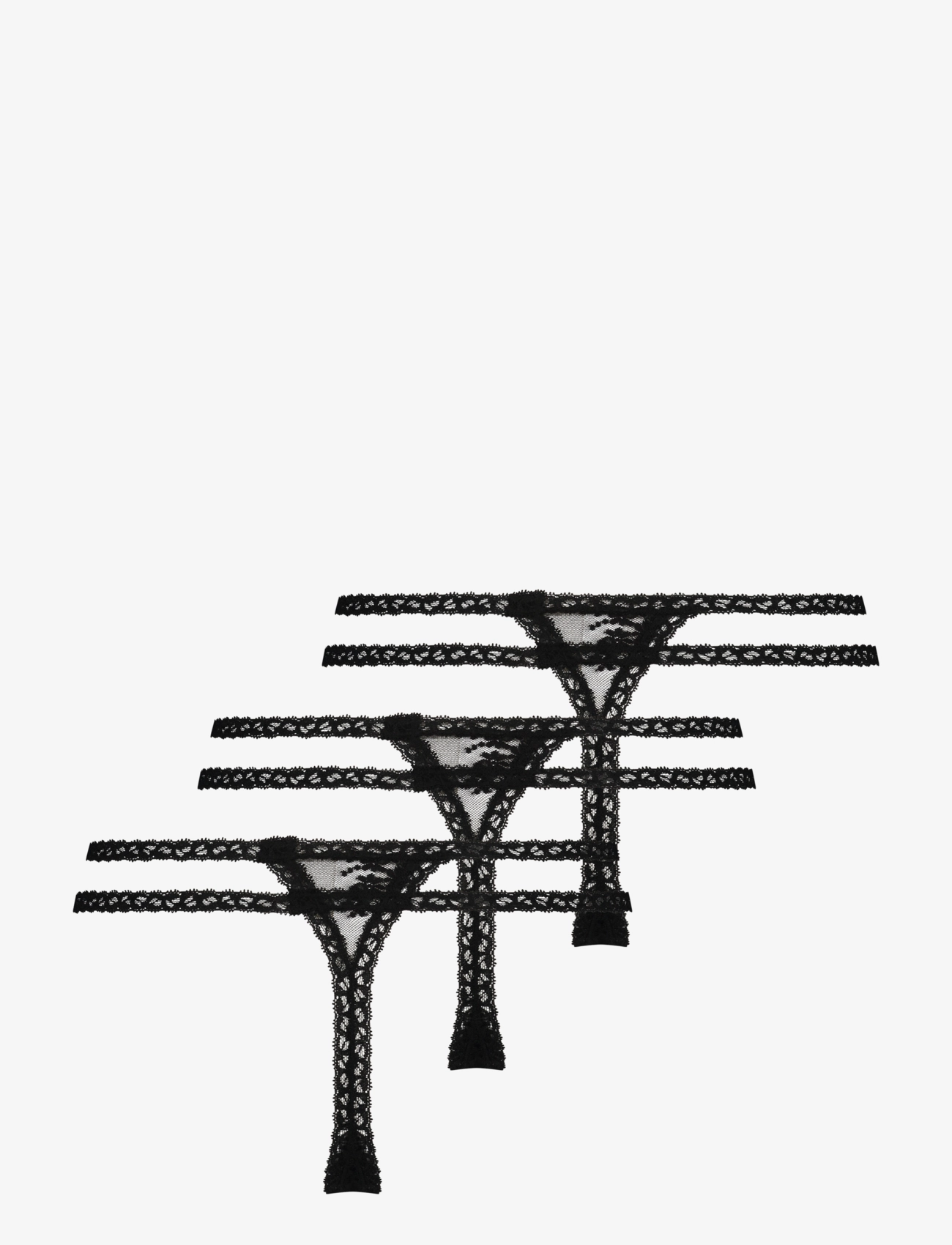 Hunkemöller - 3-Pack Irina String - caviar - 1