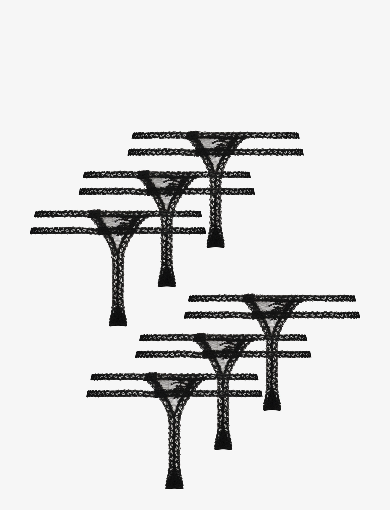 Hunkemöller - 6-Pack Irina String - caviar - 1