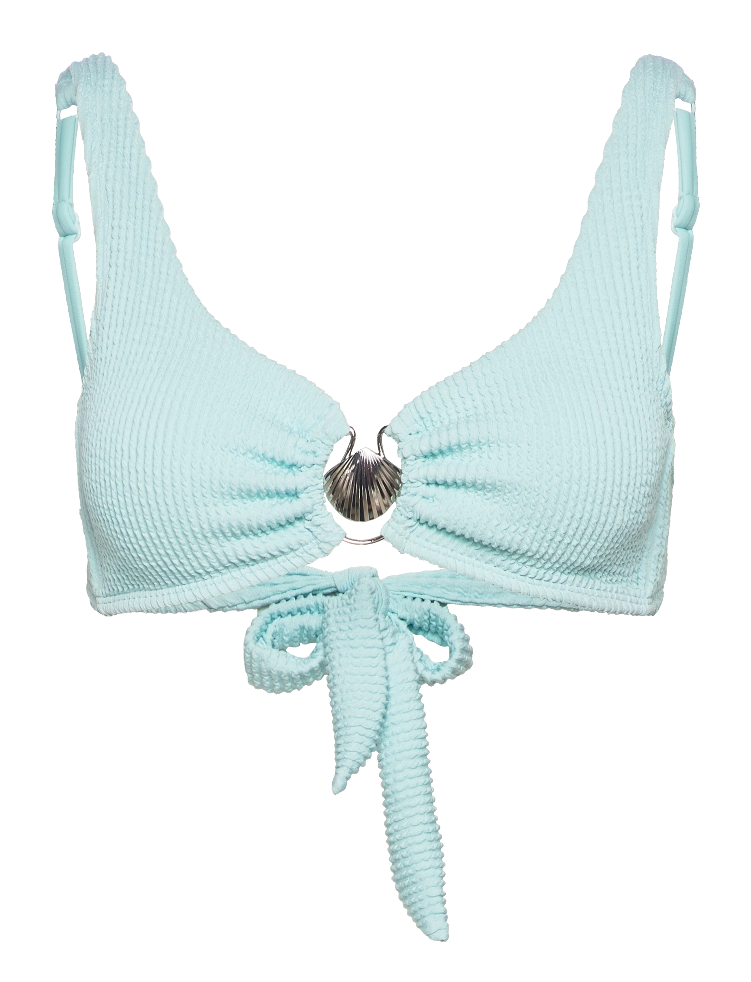 HUNKEMÖLLER Crinkle Croptop Blau - XS - Damen
