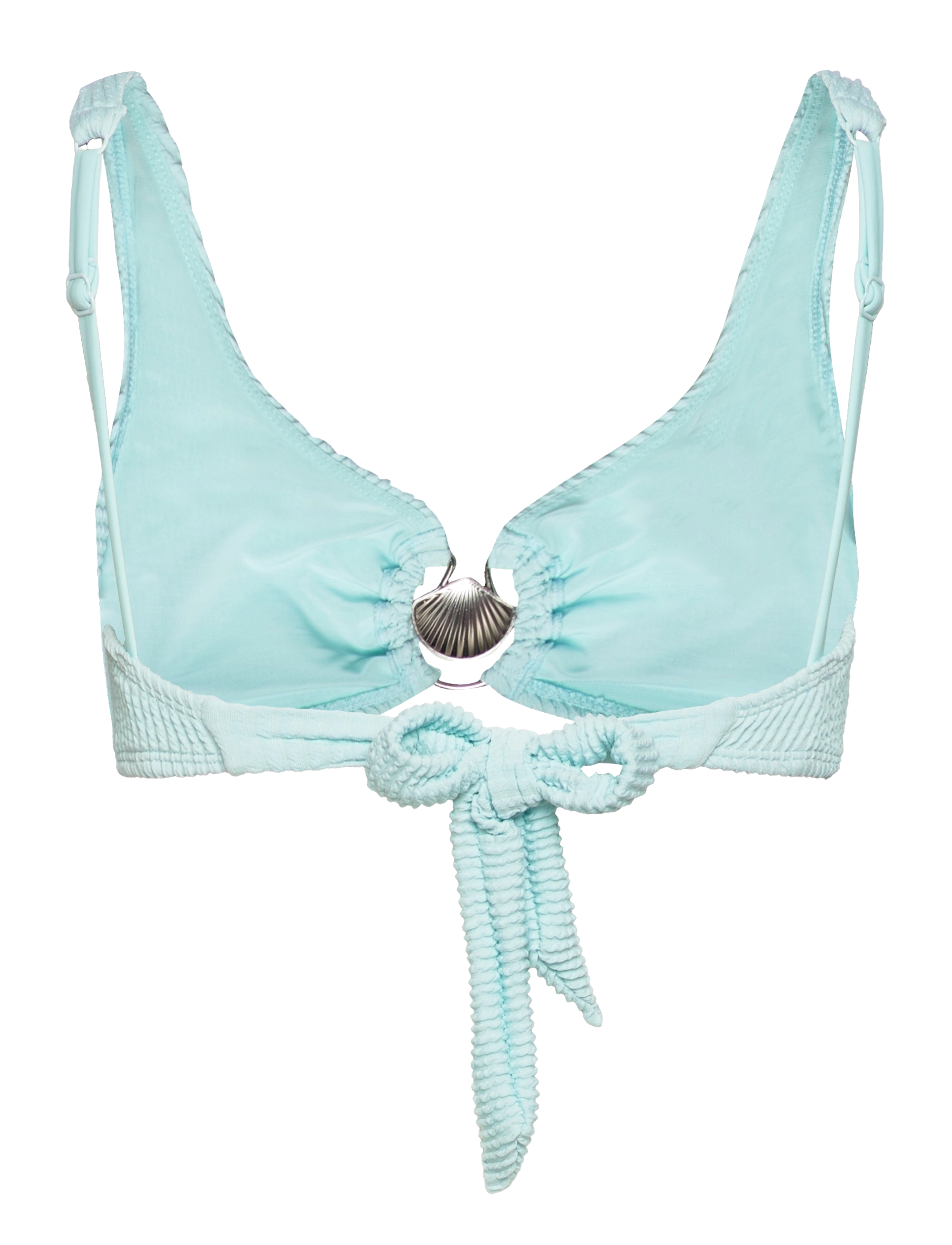 Hunkemöller - Crinkle croptop - trekant-bikinis - azur blue - 2