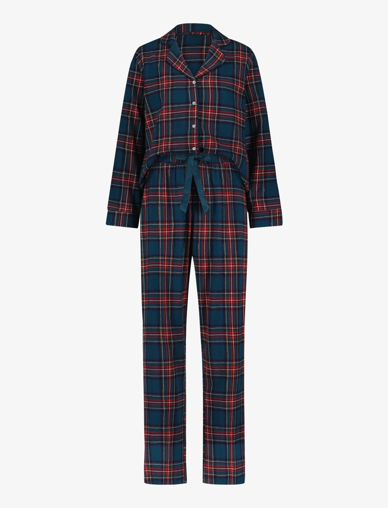Hunkemöller PJ Flannel Twill Check - Pyjamas - REFLECTING POND / navy