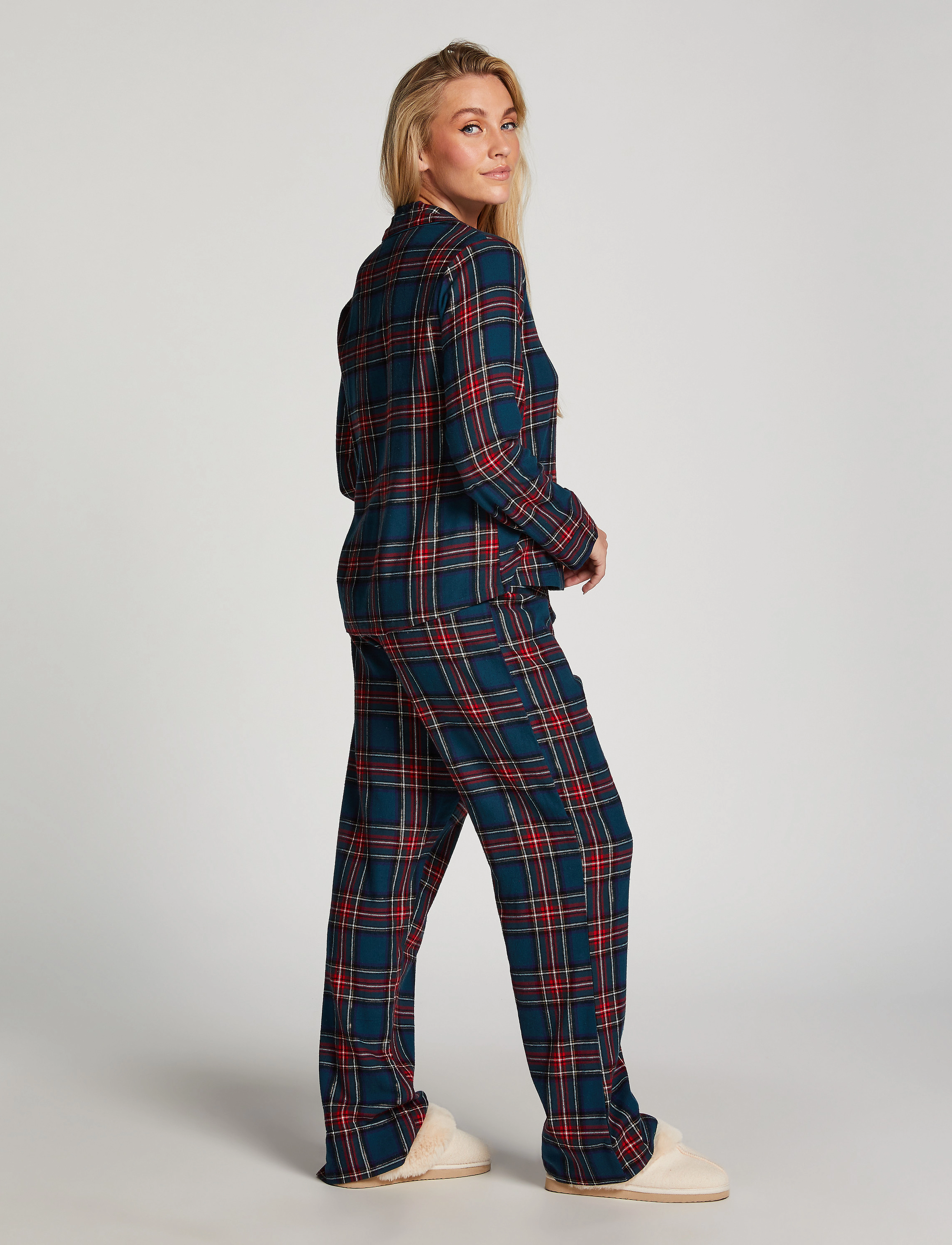 Hunkemöller - PJ Flannel Twill Check - pyjamas - reflecting pond - 5