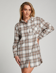 Hunkemöller - NS LS Boyfriend Twill Check - lowest prices - oatmeal melee - 1
