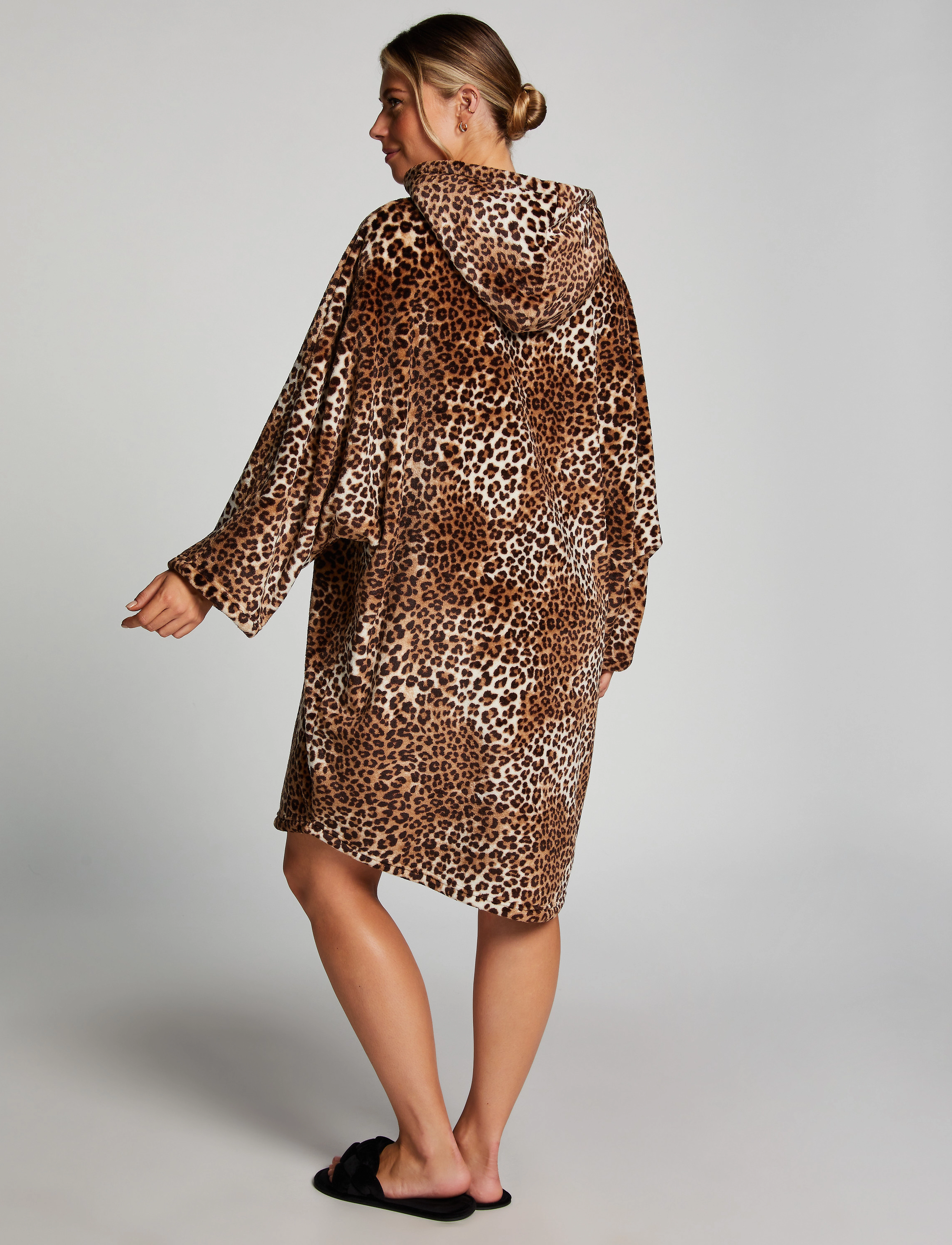 Hunkemöller - Poncho Flannel Fleece Leopard - oatmeal melee - 4