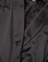Hunkemöller - Robe Long Satin Fleece - kimonoer - black - 5