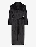 Robe Velours Long Quilt - BLACK
