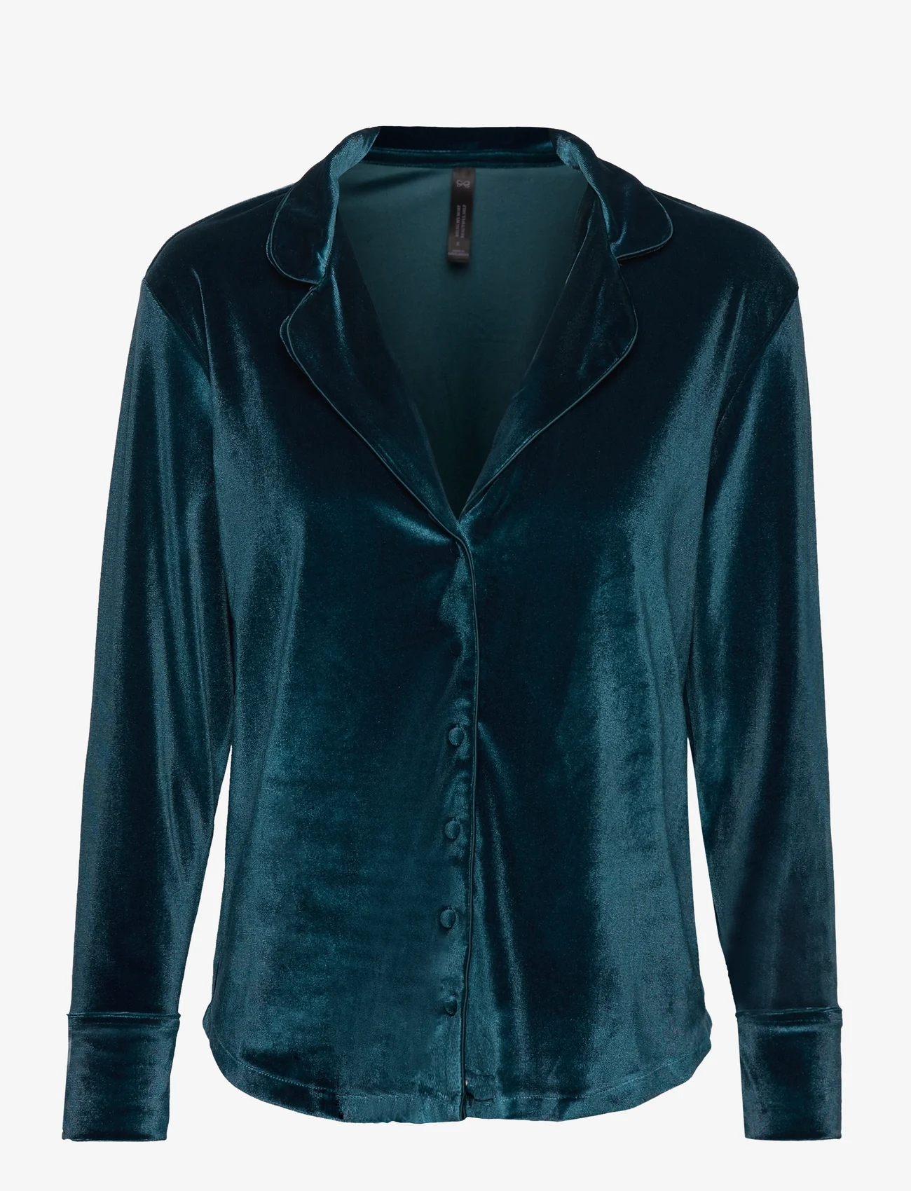 Hunkemöller - Jacket LS Shiny Velours Piping - lowest prices - reflecting pond - 0