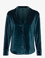 Jacket LS Shiny Velours Piping - REFLECTING POND