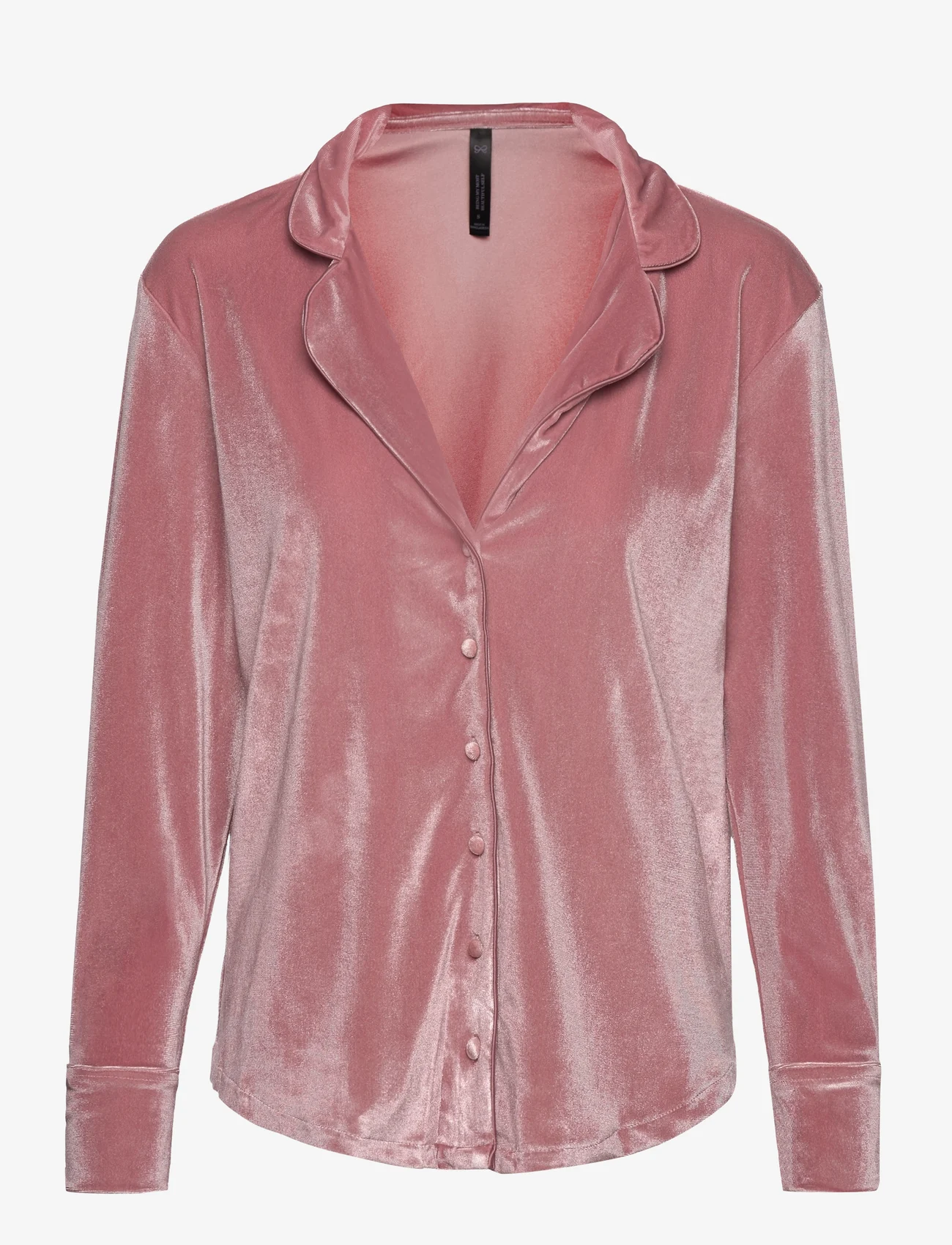 Hunkemöller - Jacket LS Shiny Velours Piping - lowest prices - rose brown - 0