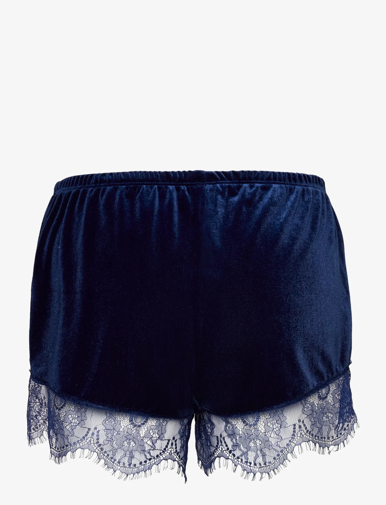 Hunkemöller - Short  Shiny Velours Lace - shorts - navy blue - 1