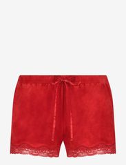 Hunkemöller - Short Velours Scallop Lace - lowest prices - goji berry - 0