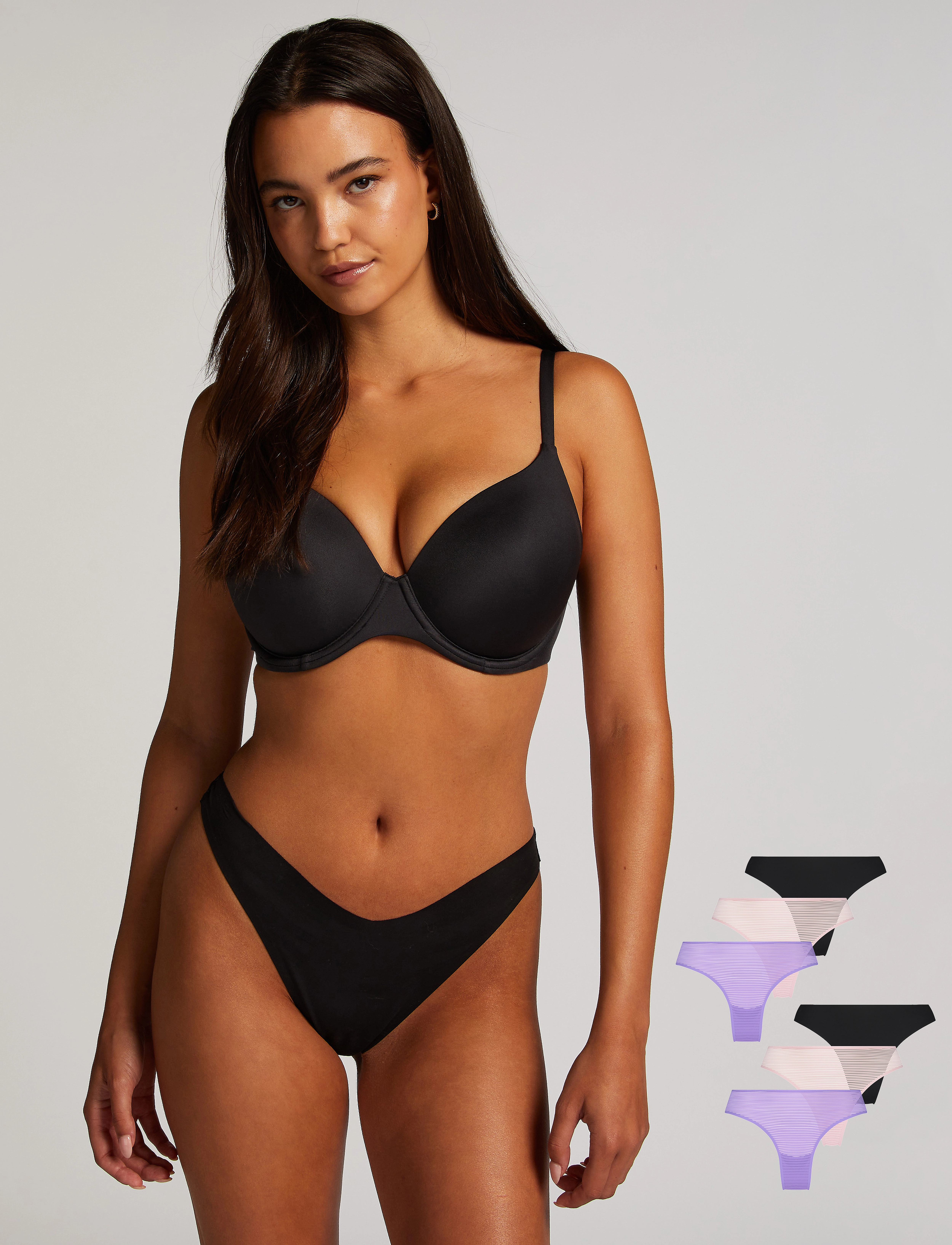 Hunkemöller - 6-Pack Brasilian Invisibles - paisley purple - 1