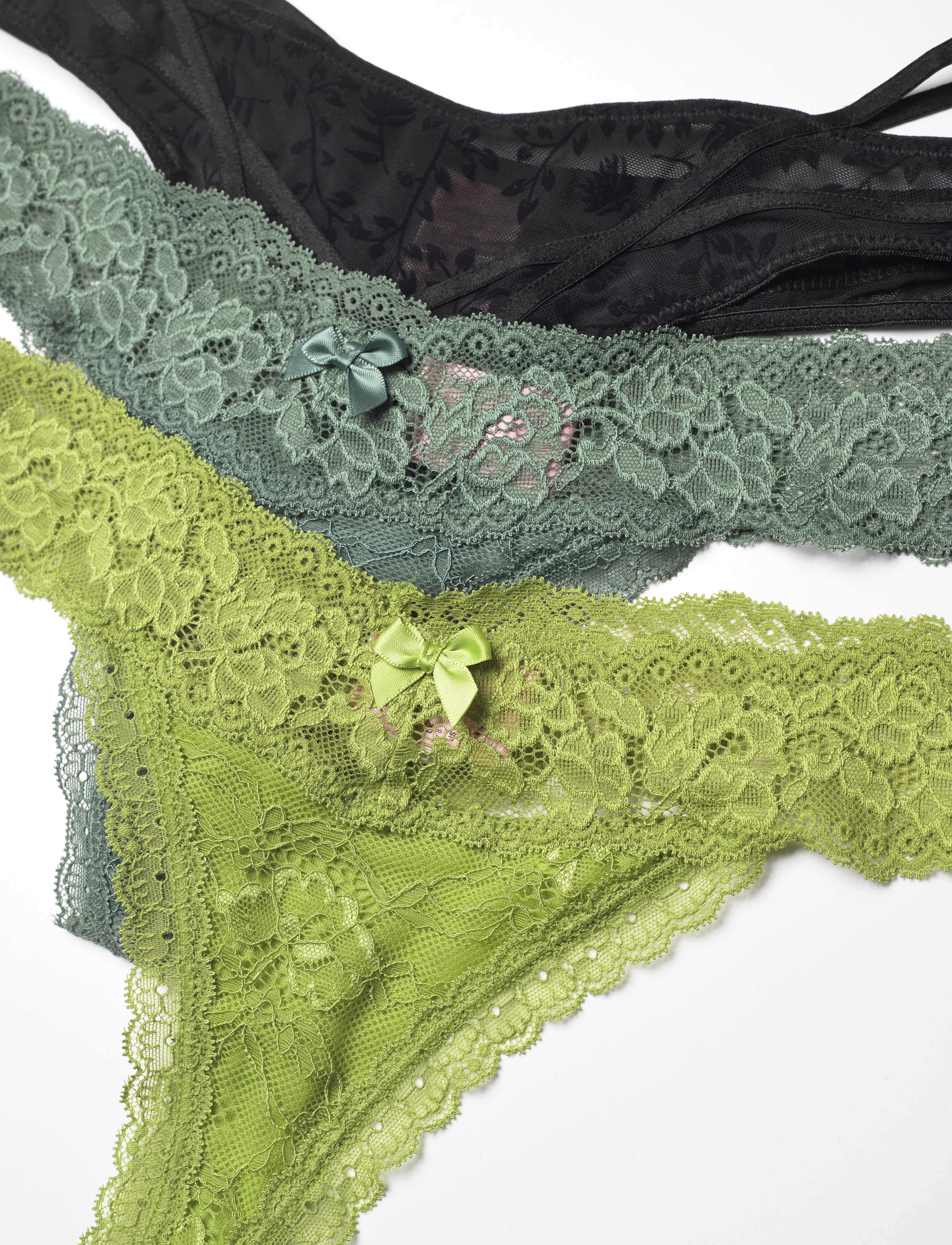 Hunkemöller - 3-Pack String - caviar - 1