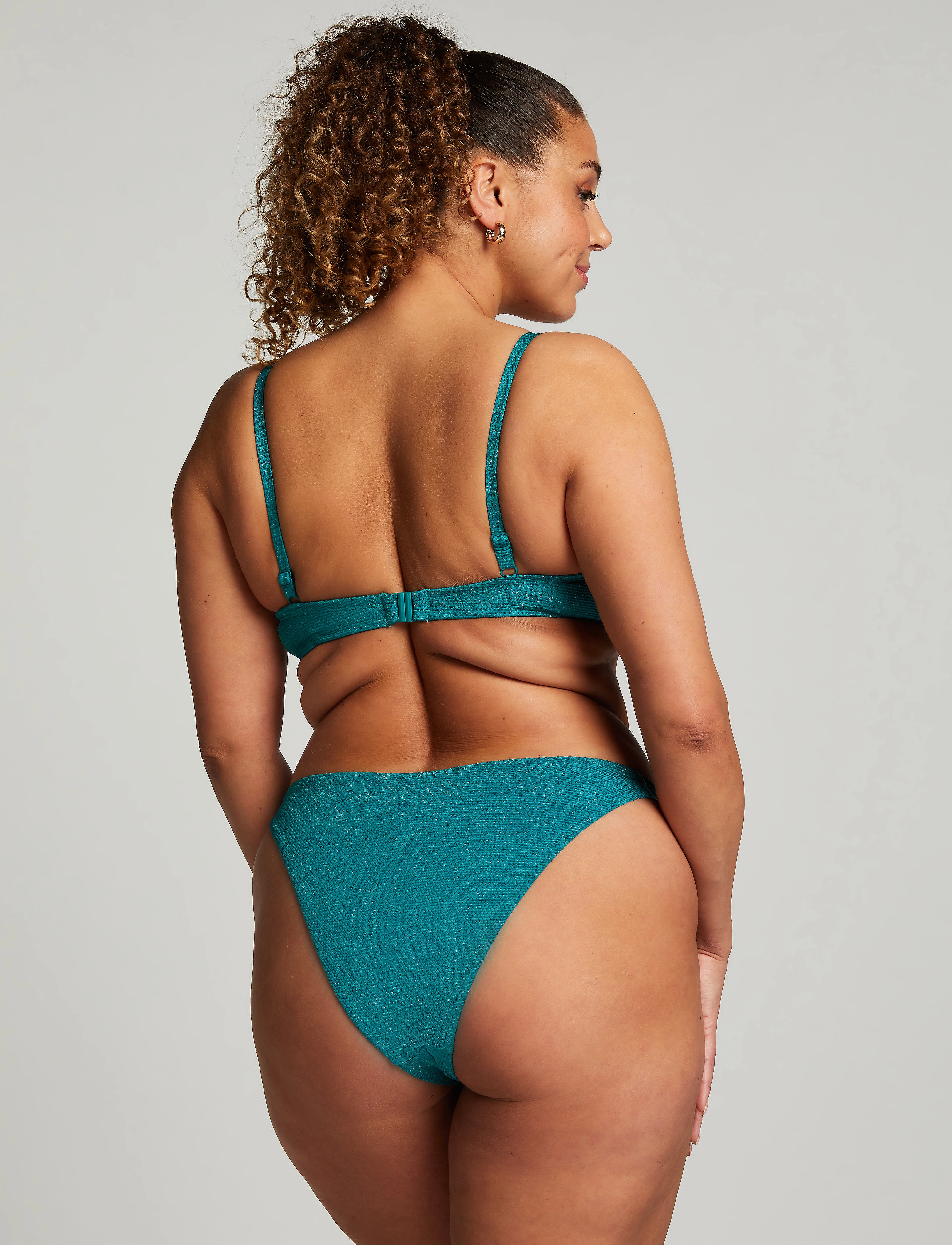 Hunkemöller - Relief rings high leg r - bikinibriefs - deep teal - 4
