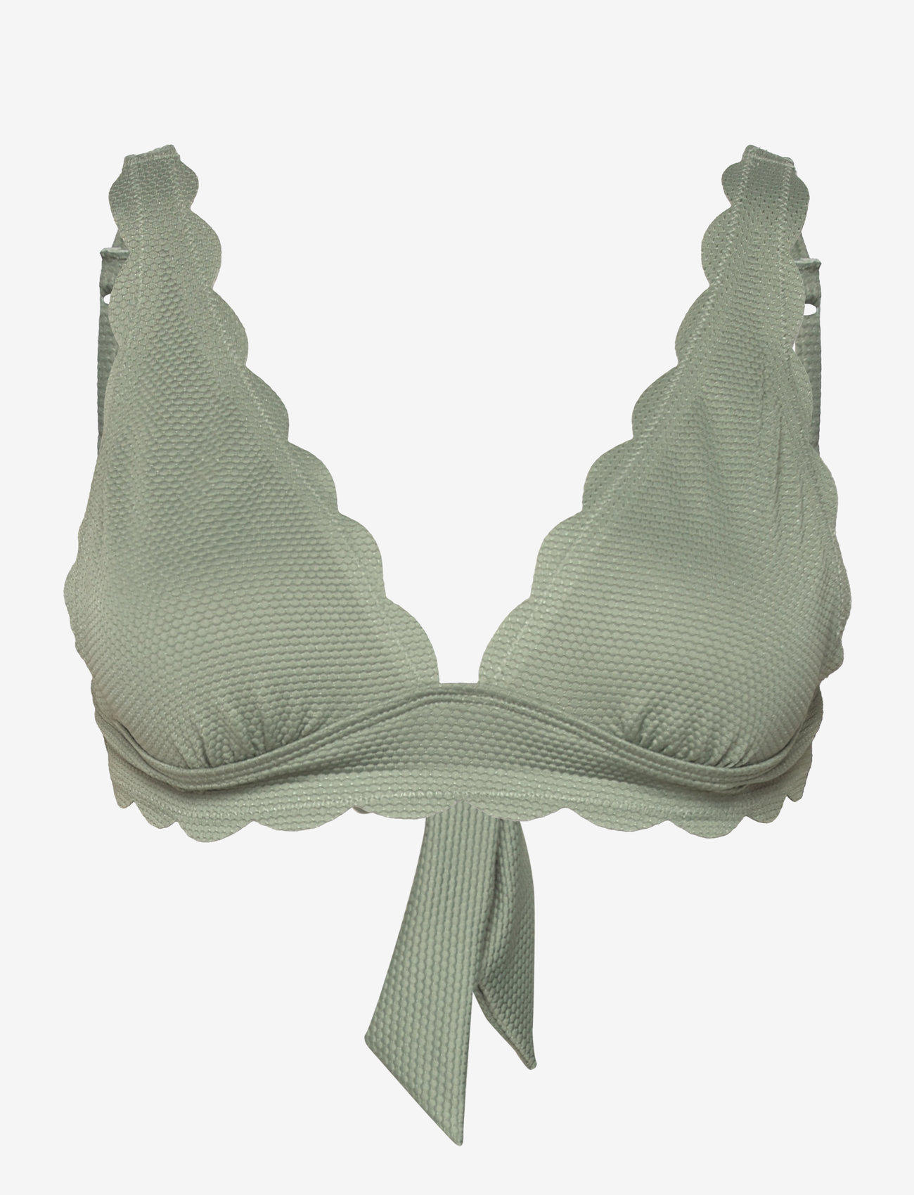 Hunkemöller - Scallop HA triangle - trekant-bikinis - hedge green - 0