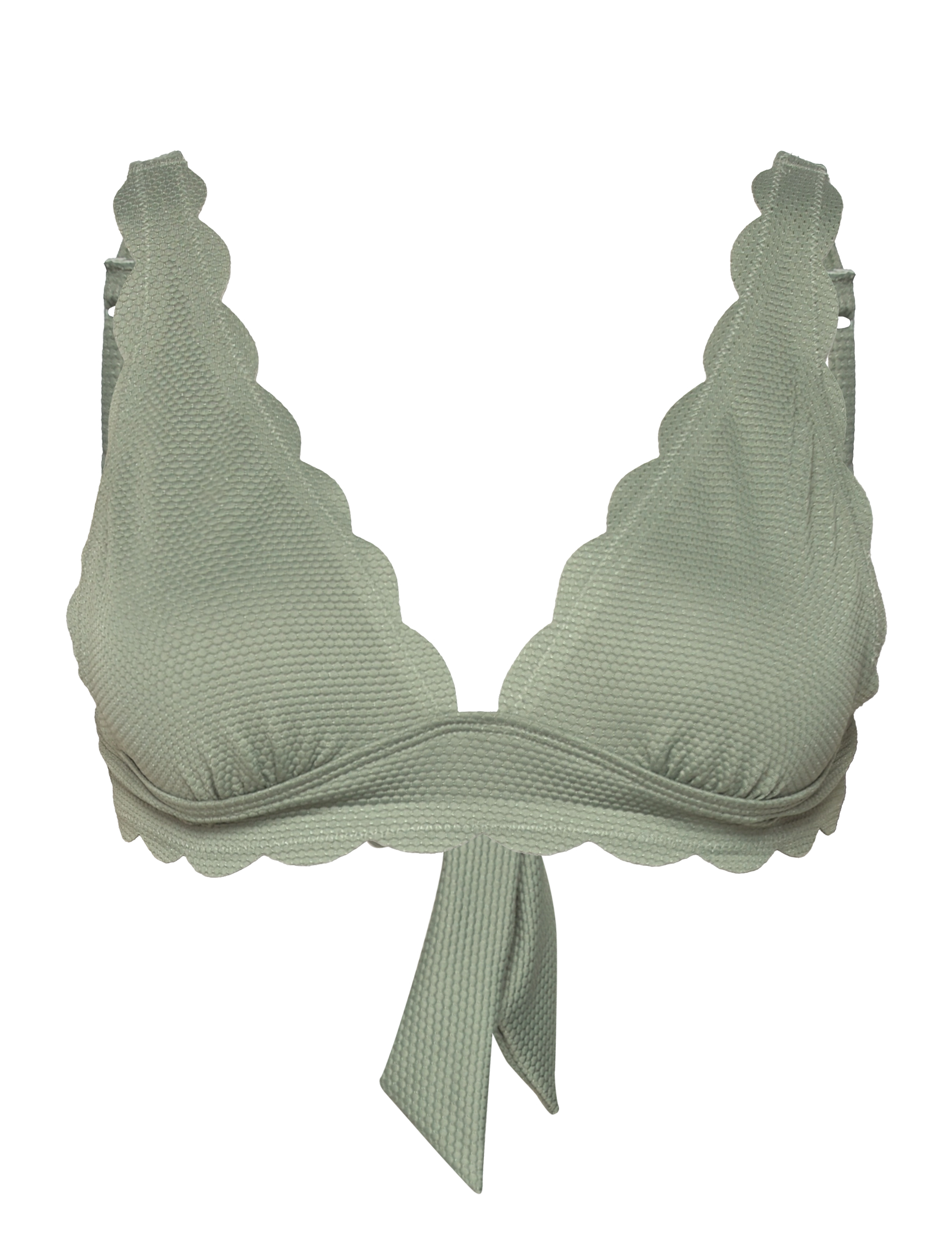 Hunkemöller Scallop HA triangle - Kläder - HEDGE GREEN / green