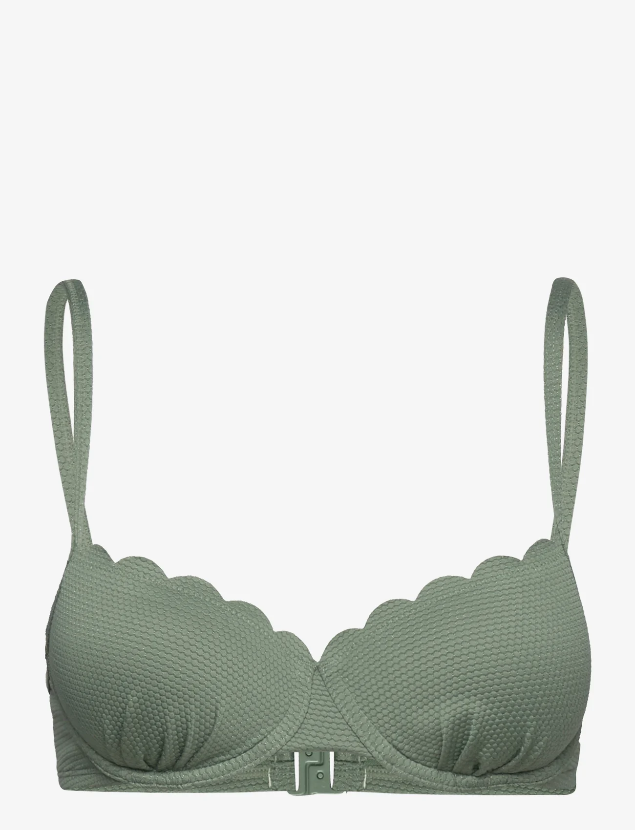 Hunkemöller - Scallop pd - bikinitoppe med bøjle - hedge green - 0
