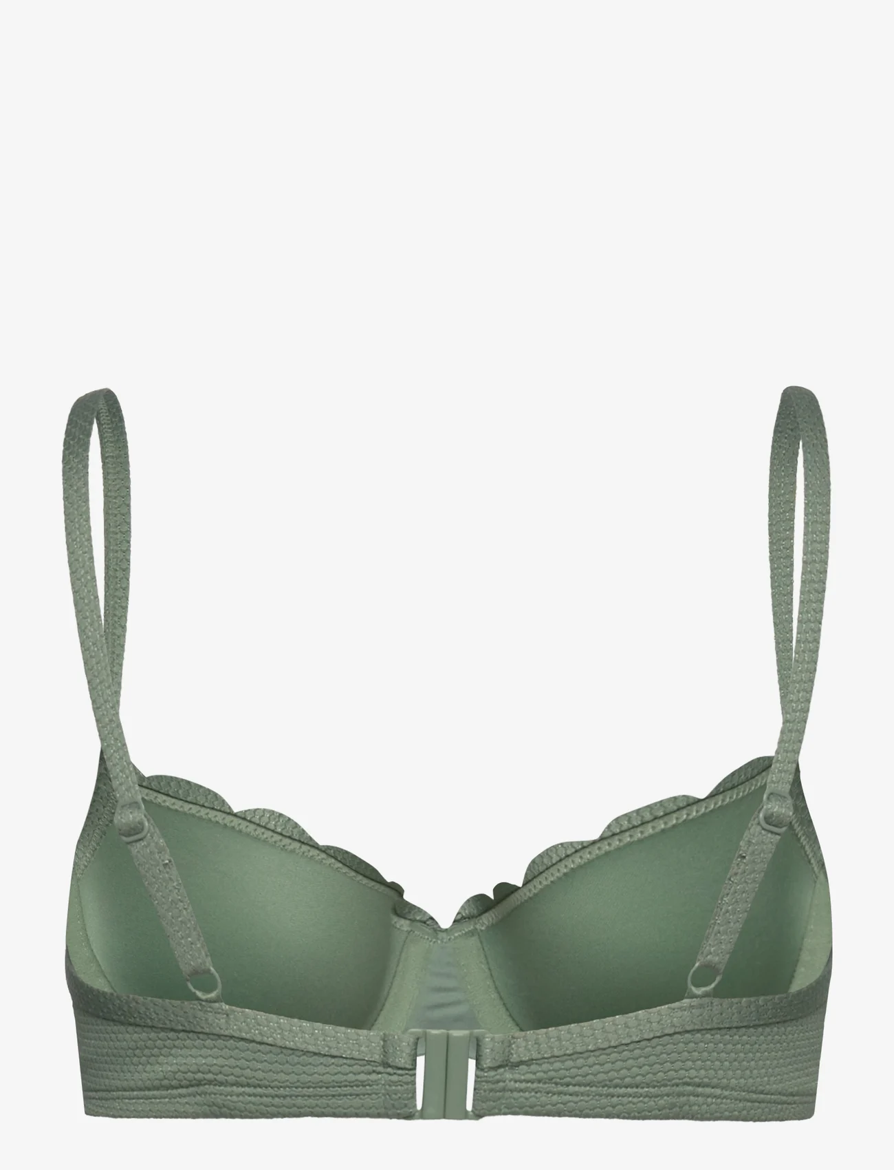 Hunkemöller - Scallop pd - bikini augšiņa ar lencēm - hedge green - 1