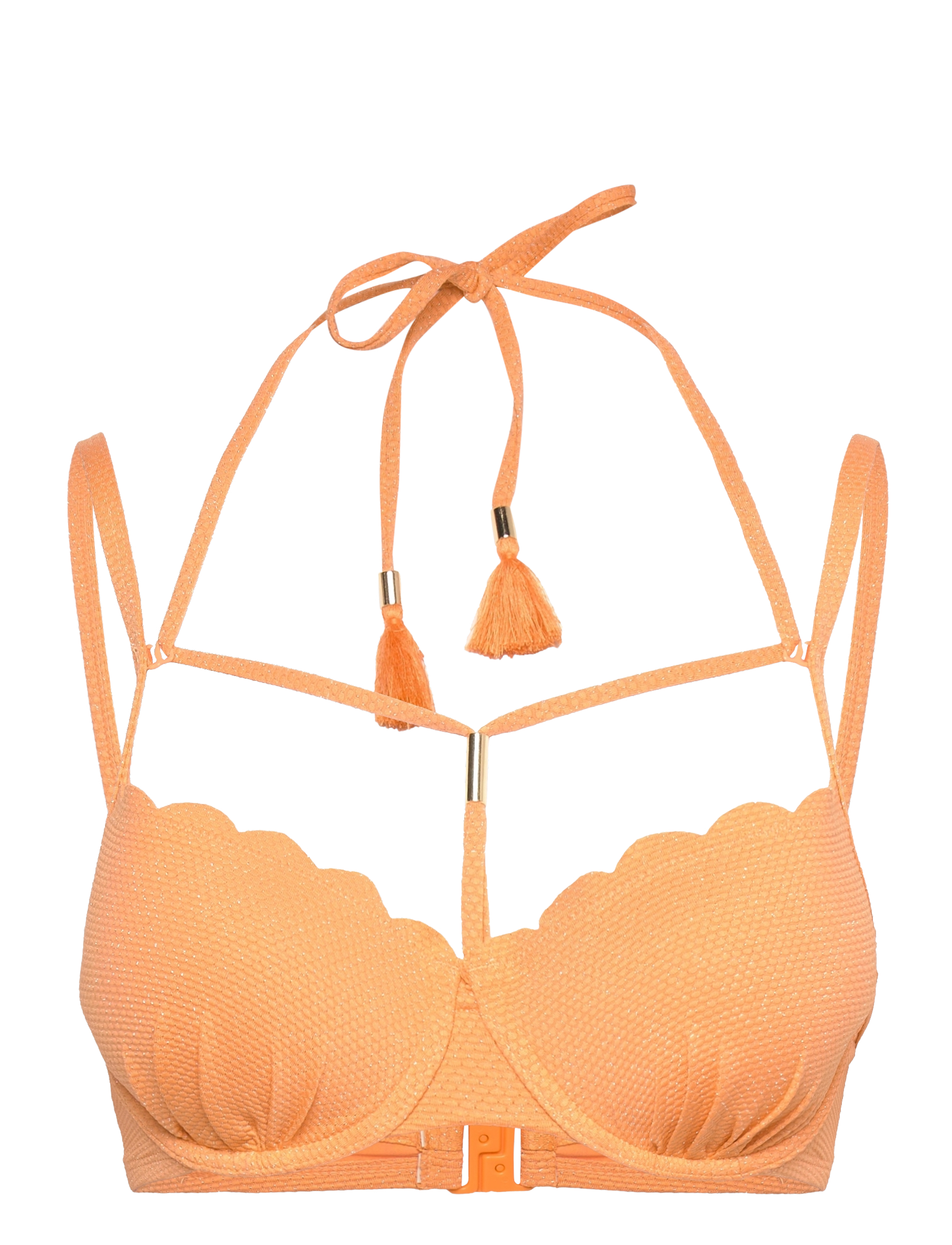 Hunkemöller Scallop lurex pd - Bademode - ORANGE / orange