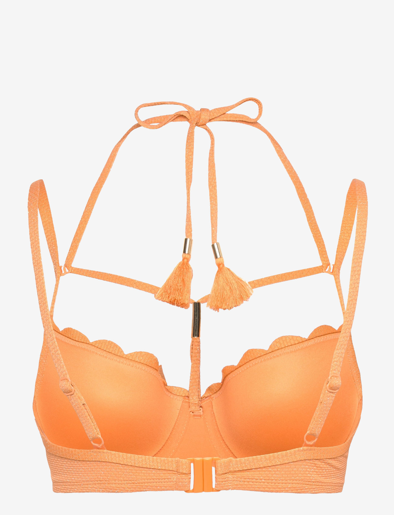 Hunkemöller - Scallop lurex pd - bikini-oberteile mit bügel - orange - 2
