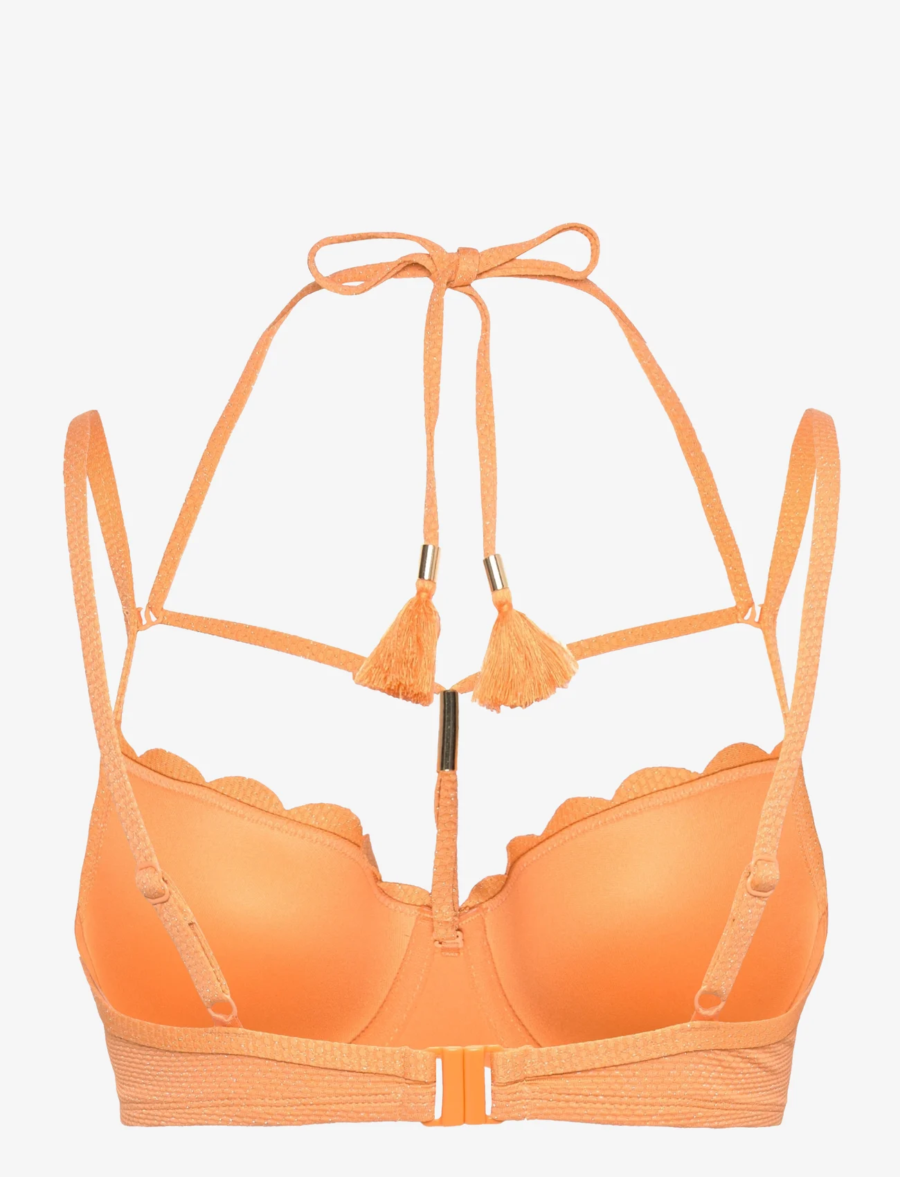 Hunkemöller - Scallop lurex pd - bikinitoppe med bøjle - orange - 1