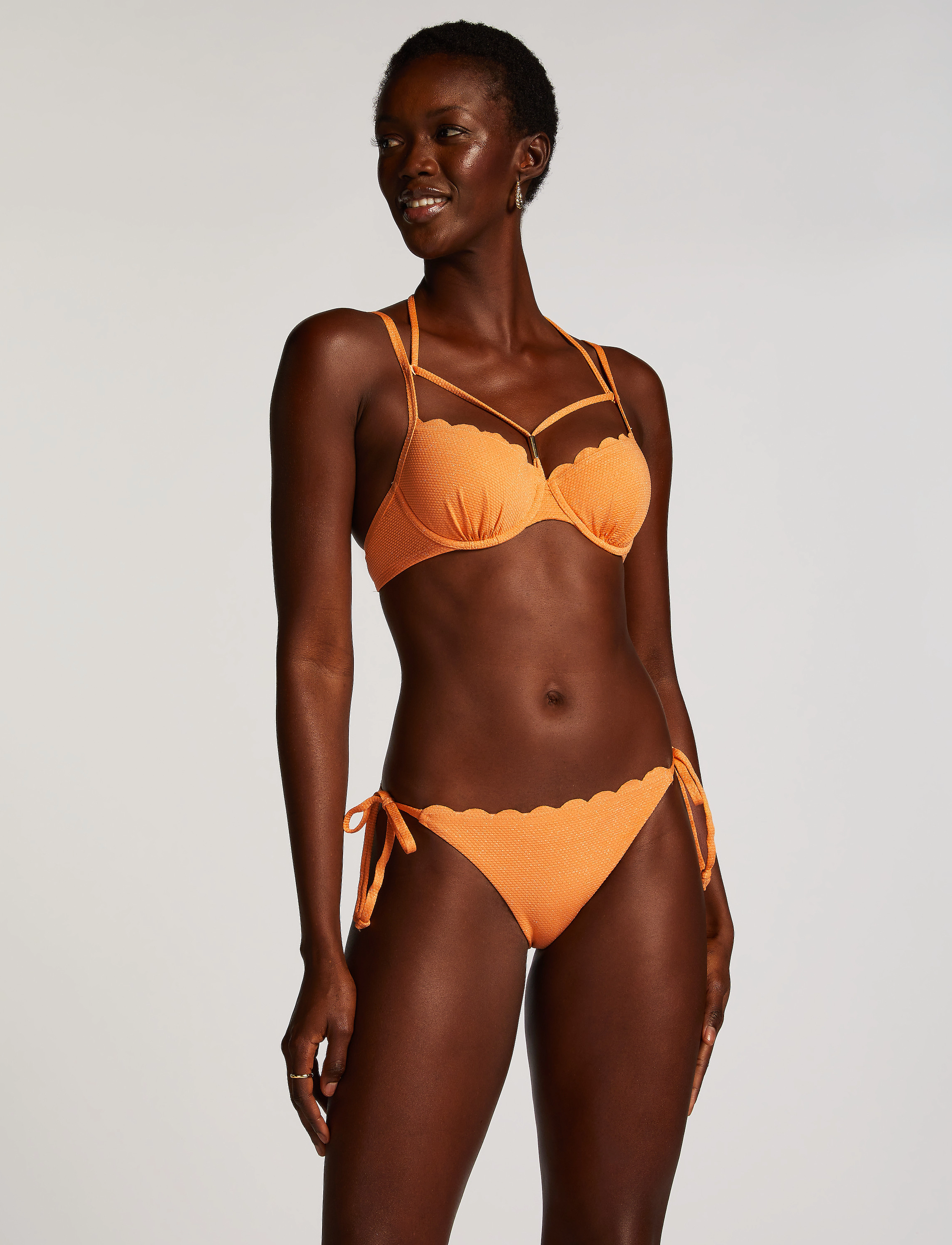 Hunkemöller - Scallop lurex pd - orange - 5