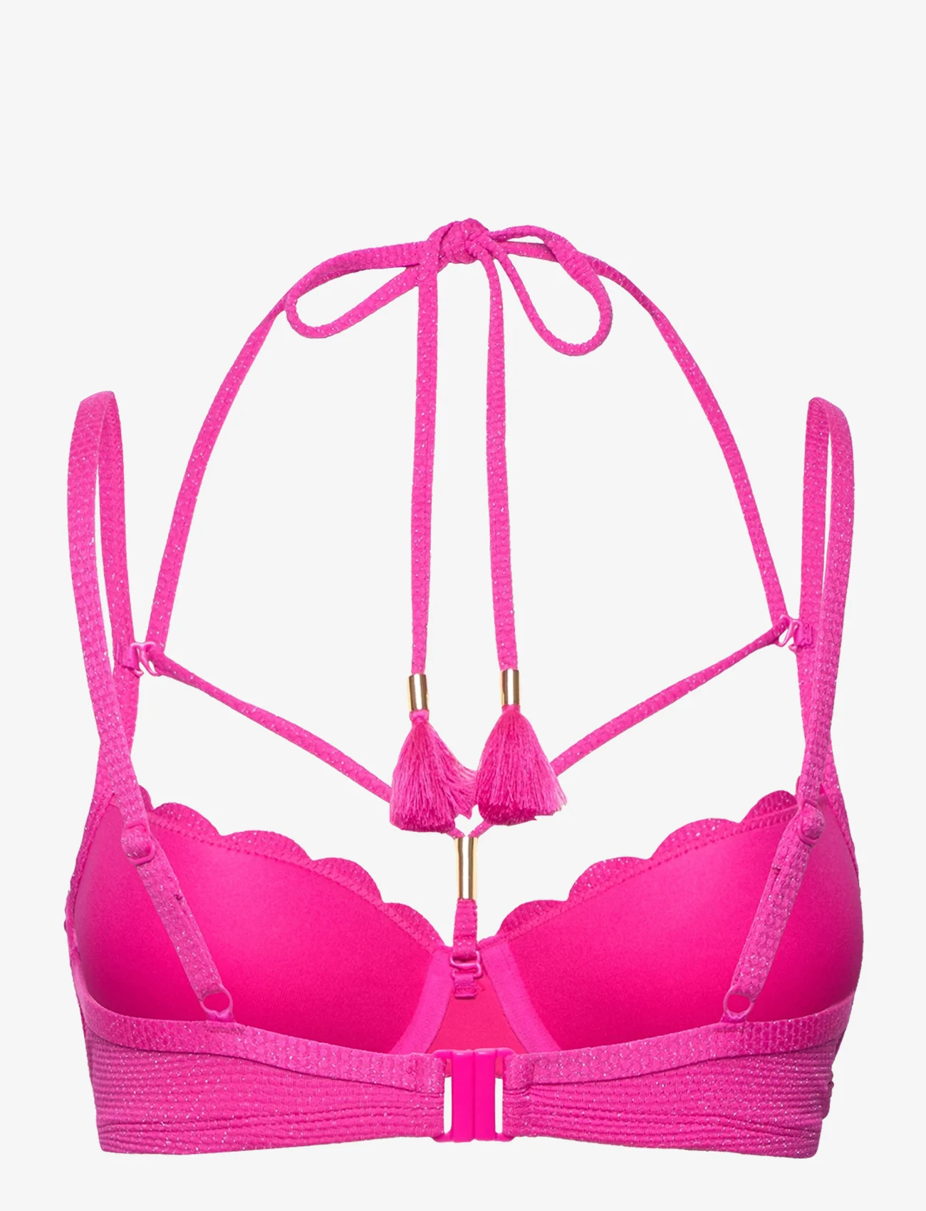 Hunkemöller - Scallop lurex pd - bedrade bikinitops - hot pink - 1