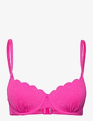 Hunkemöller - Scallop lurex pd - bikinitopp med spiler - hot pink - 2