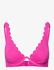 Hunkemöller - Scallop lurex cw up - kaarituelliset bikiniyläosat - hot pink - 0