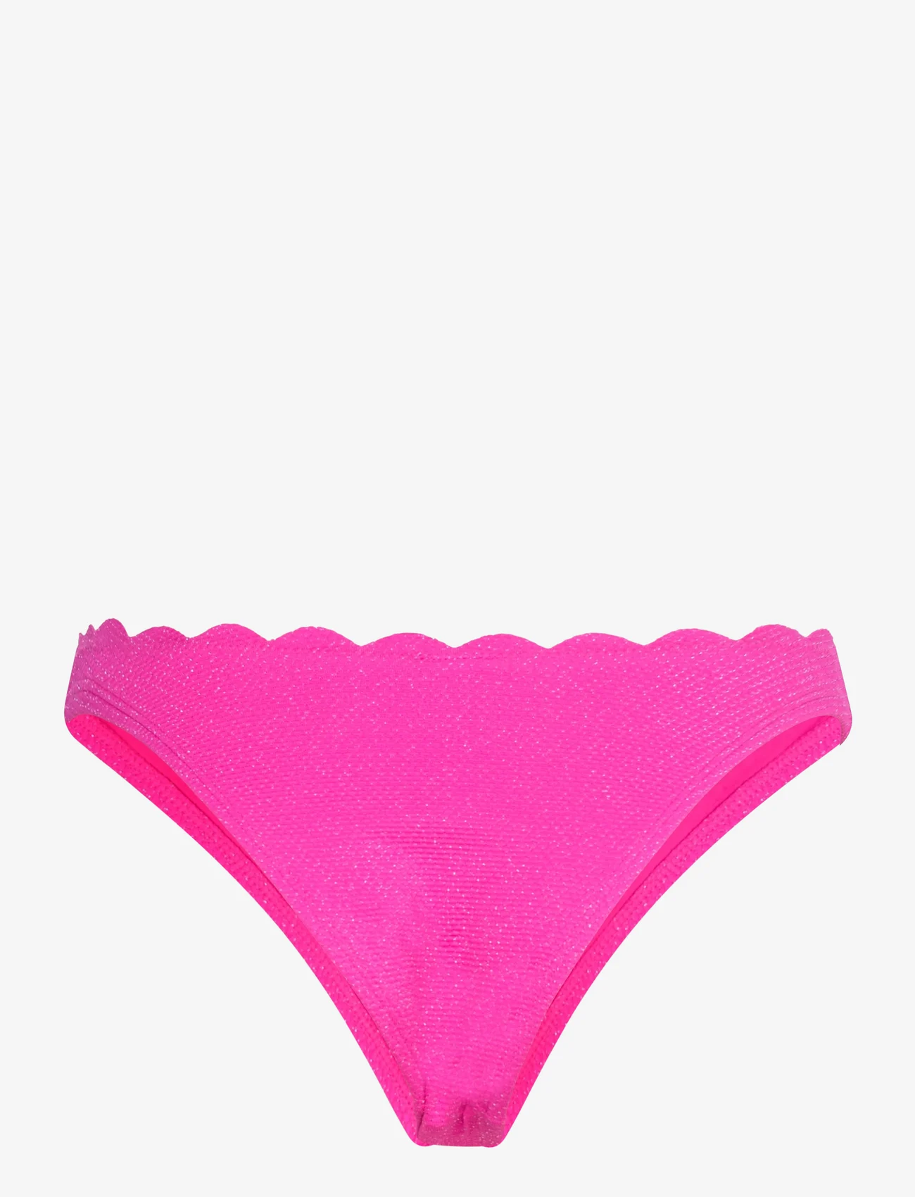 Hunkemöller - Scallop lurex high leg r - bikini truser - hot pink - 1