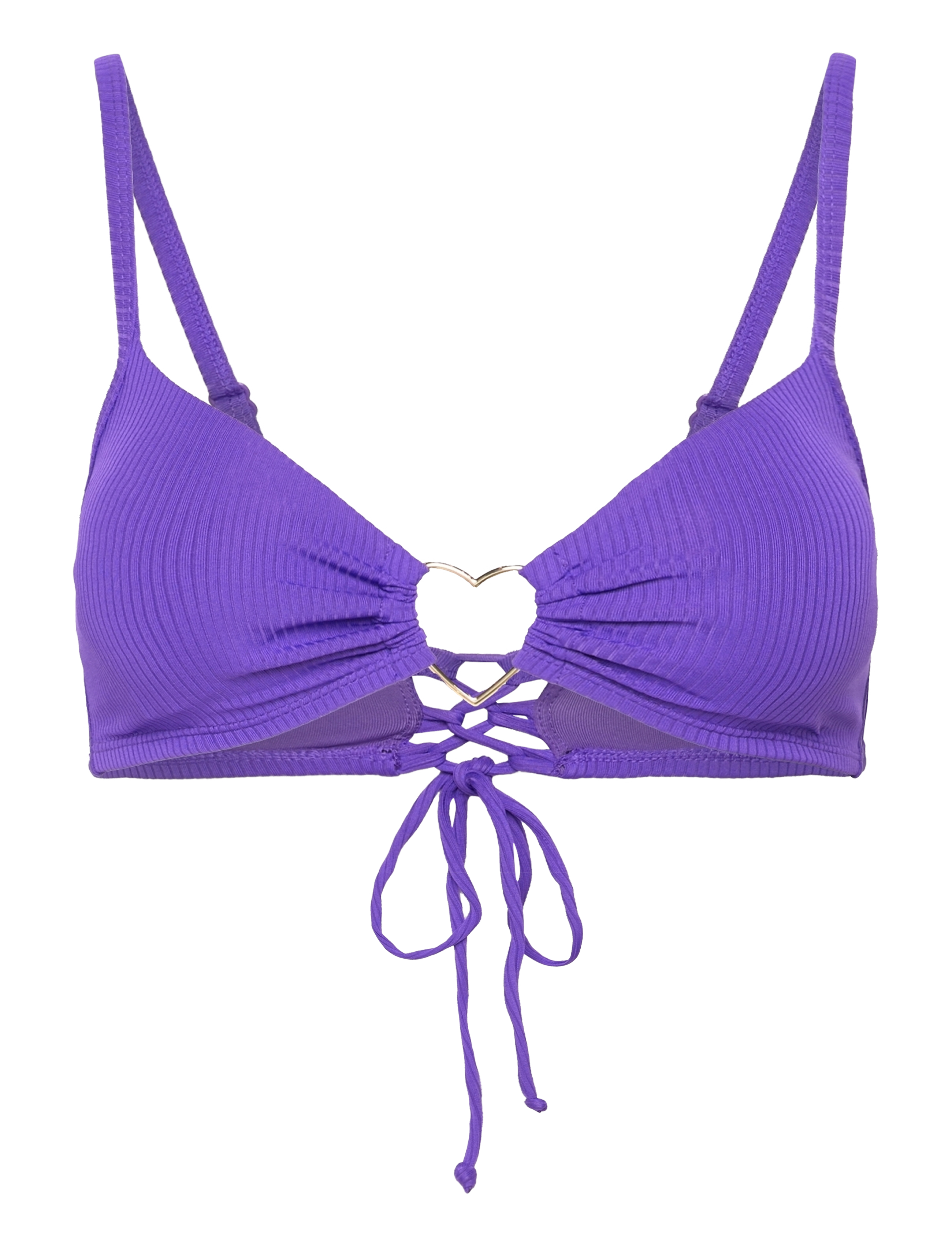 HUNKEMÖLLER Eclipse Rib Heart Croptop Lila - XS - Damen