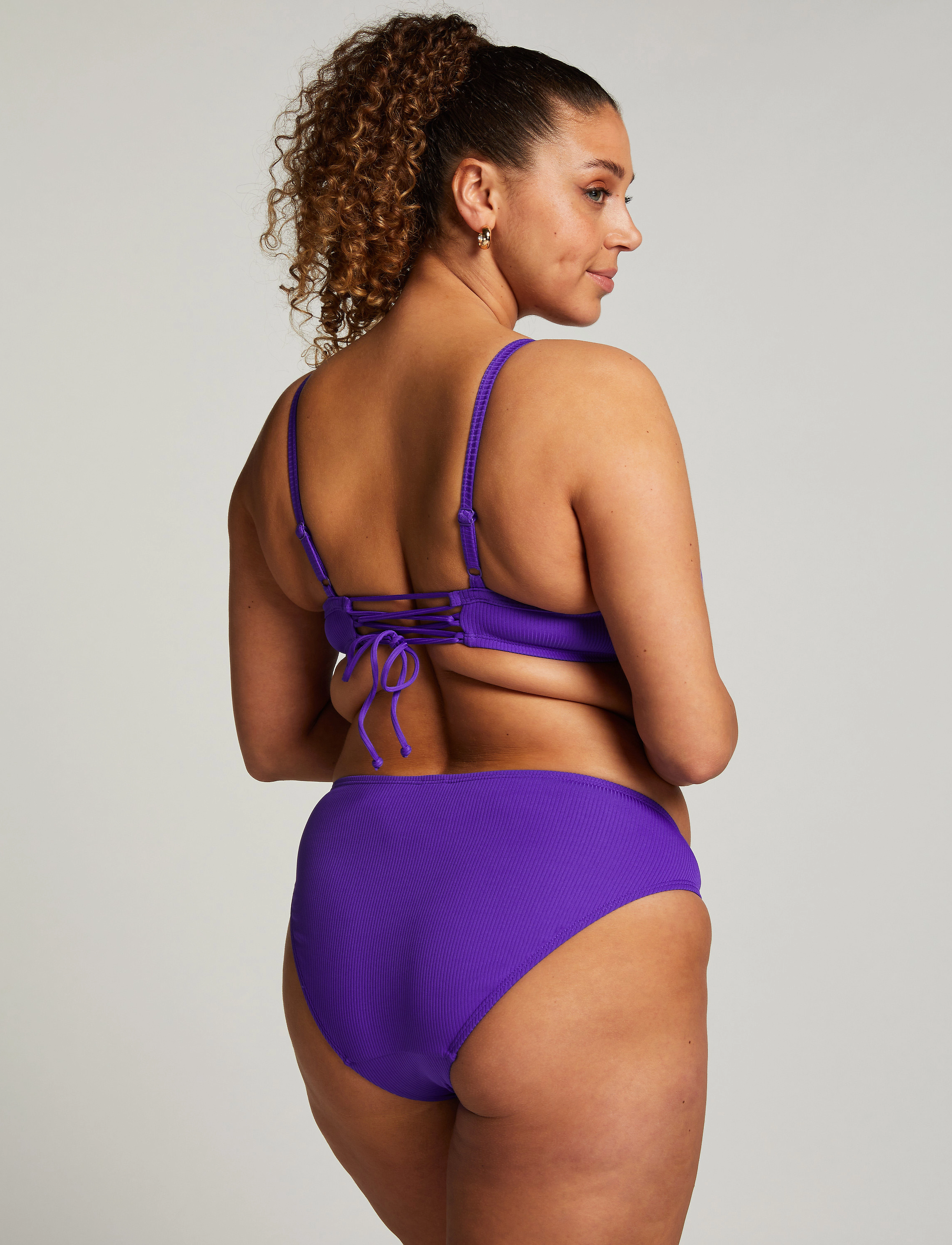 Hunkemöller - Eclipse rib heart croptop - trekant-bikinis - purple - 3