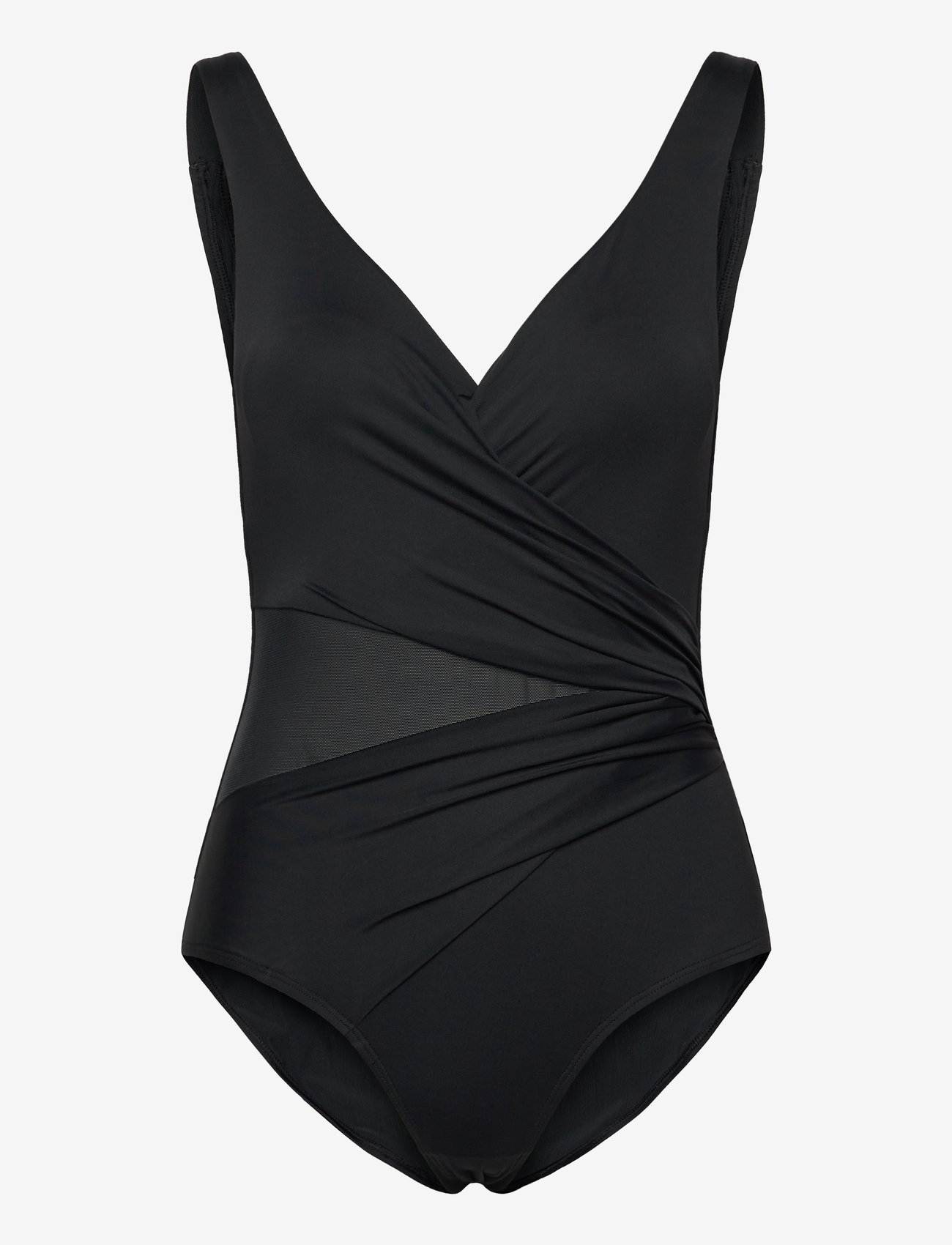 Hunkemöller - Shell mesh shaping bs s - badeanzüge - black - 0