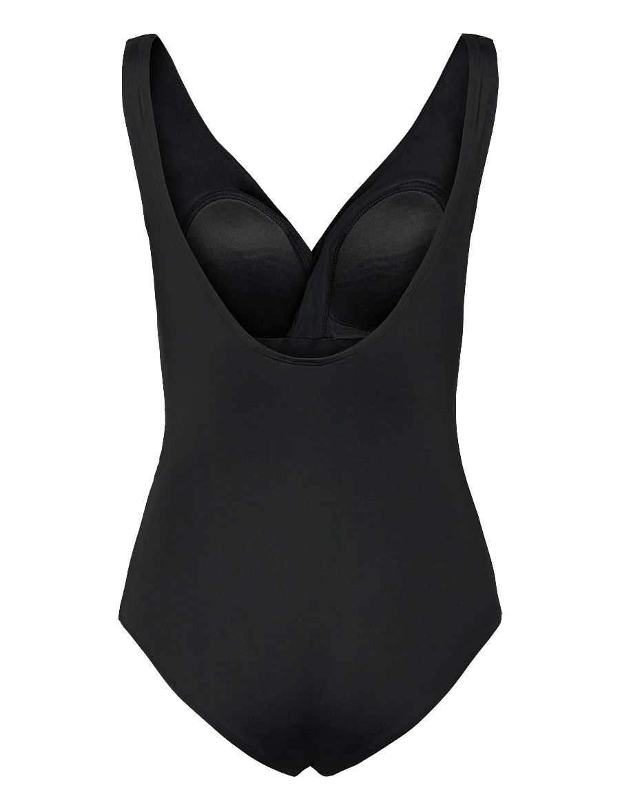 Hunkemöller - SHELL MESH SHAPING BS - badeanzüge - black - 2