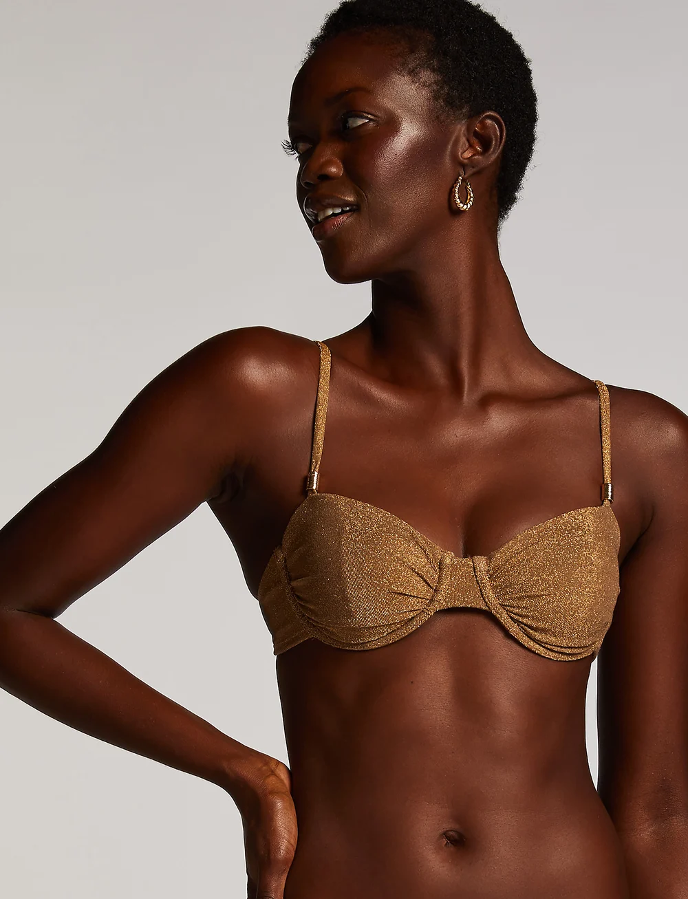 Hunkemoller Goldie Lurex Ub Hauts de maillot a armatures Boozt