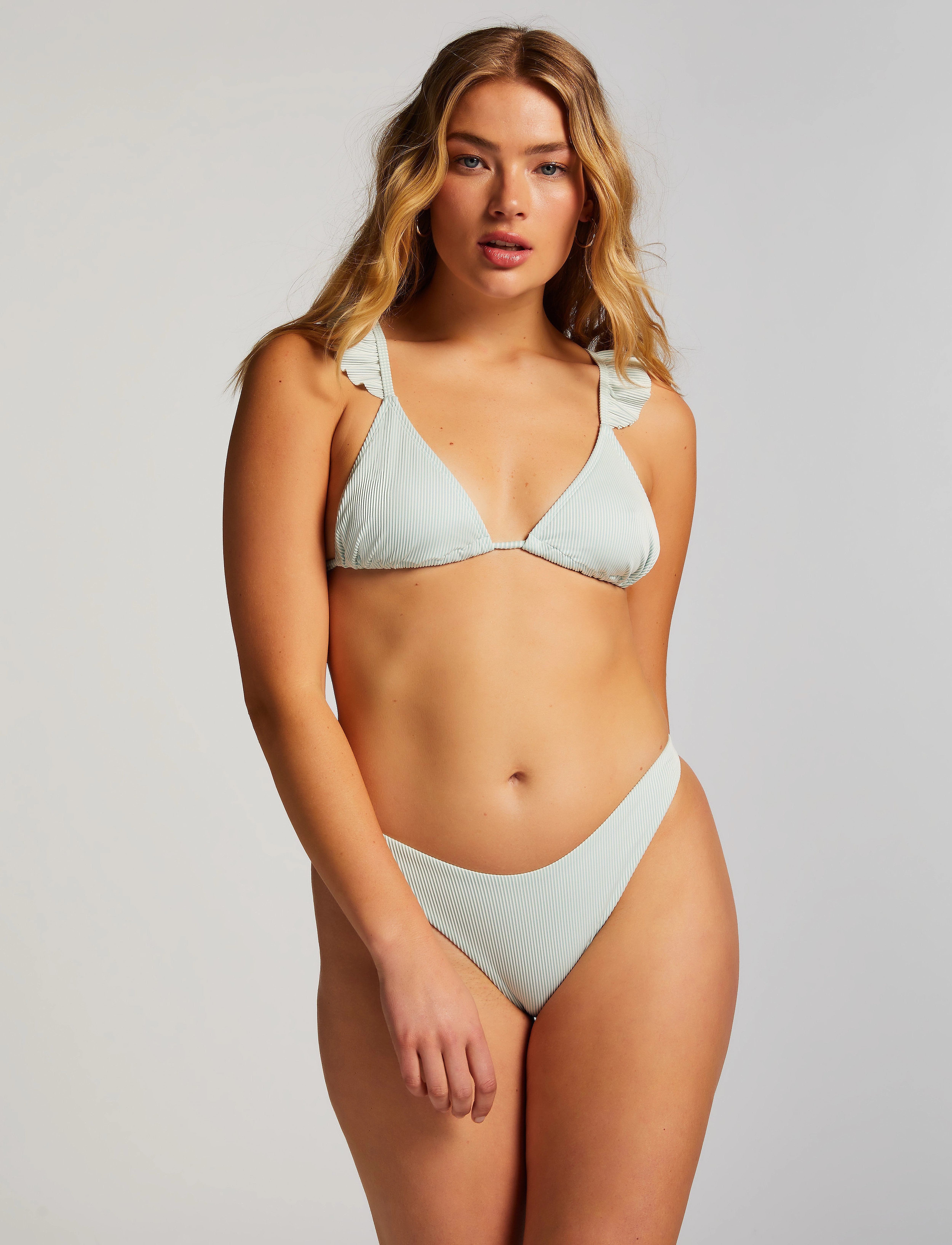 Hunkemöller - Fiji rib triangle - dreieck-bikini-oberteile - eggshell blue - 4