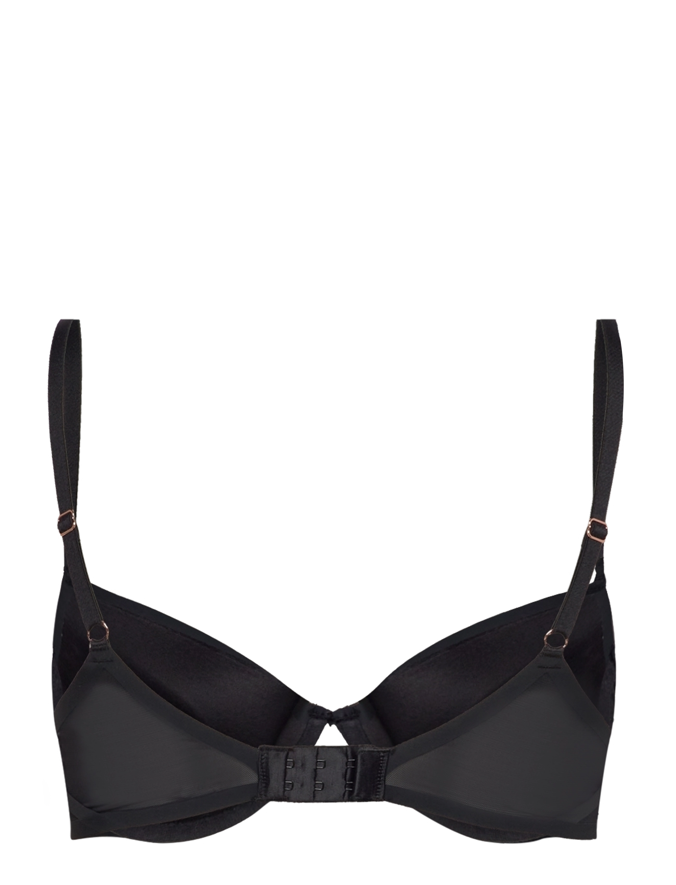 Hunkemöller - Mesh Essentials Pd Push - caviar - 2