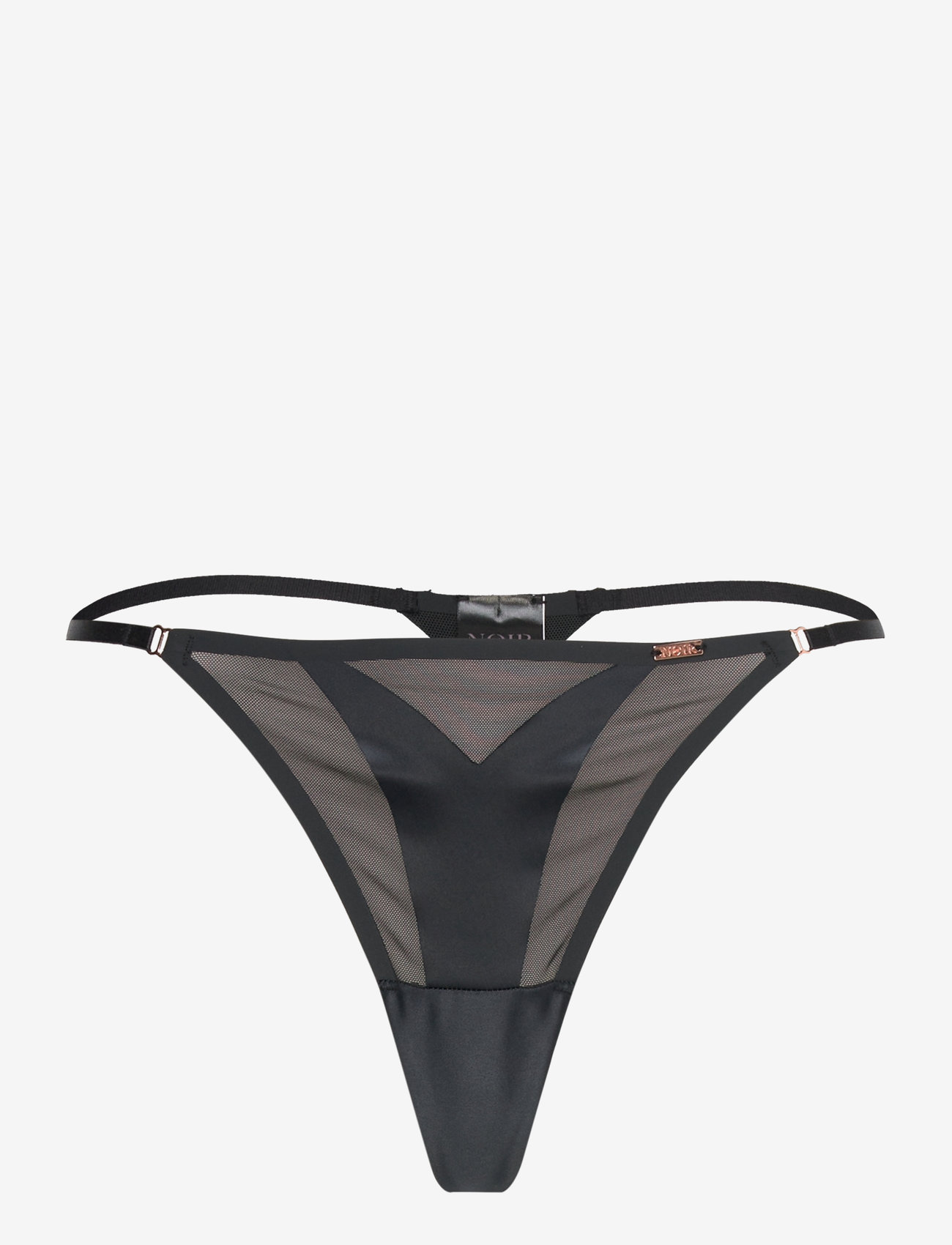 Hunkemöller - Mesh Essentials Hl String T - caviar - 0