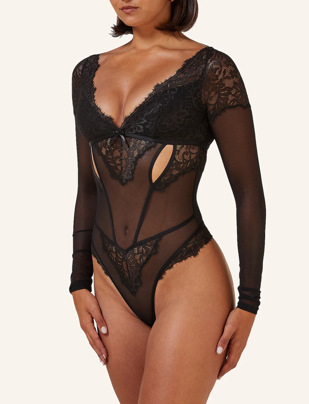 Hunkemöller - Astrid Ls Body - bodies - caviar - 0