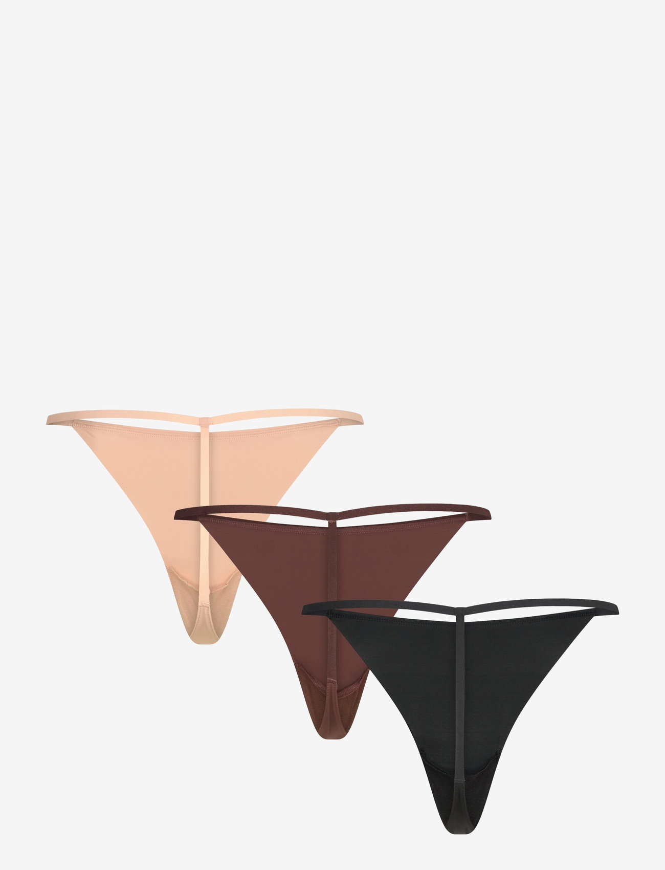 Hunkemöller - 3-Pack String R - chicory coffee - 2